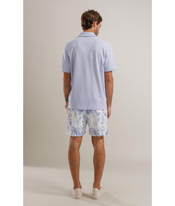 Beach Short Cacau Mono Regular Azul Bic
