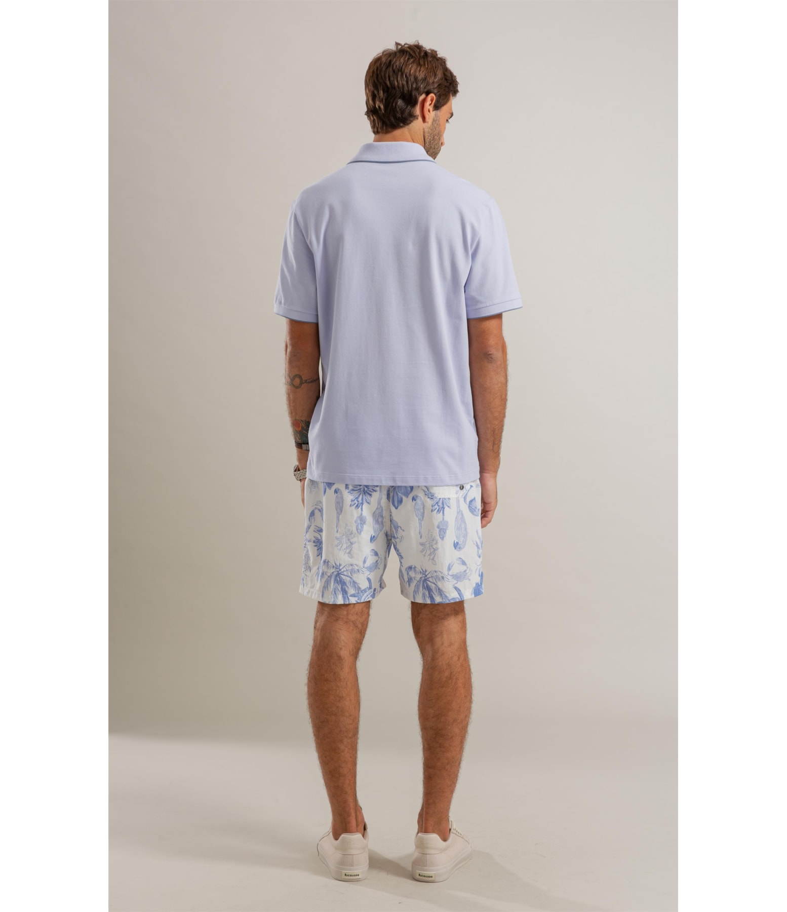 Beach Short Cacau Mono Regular Azul Bic