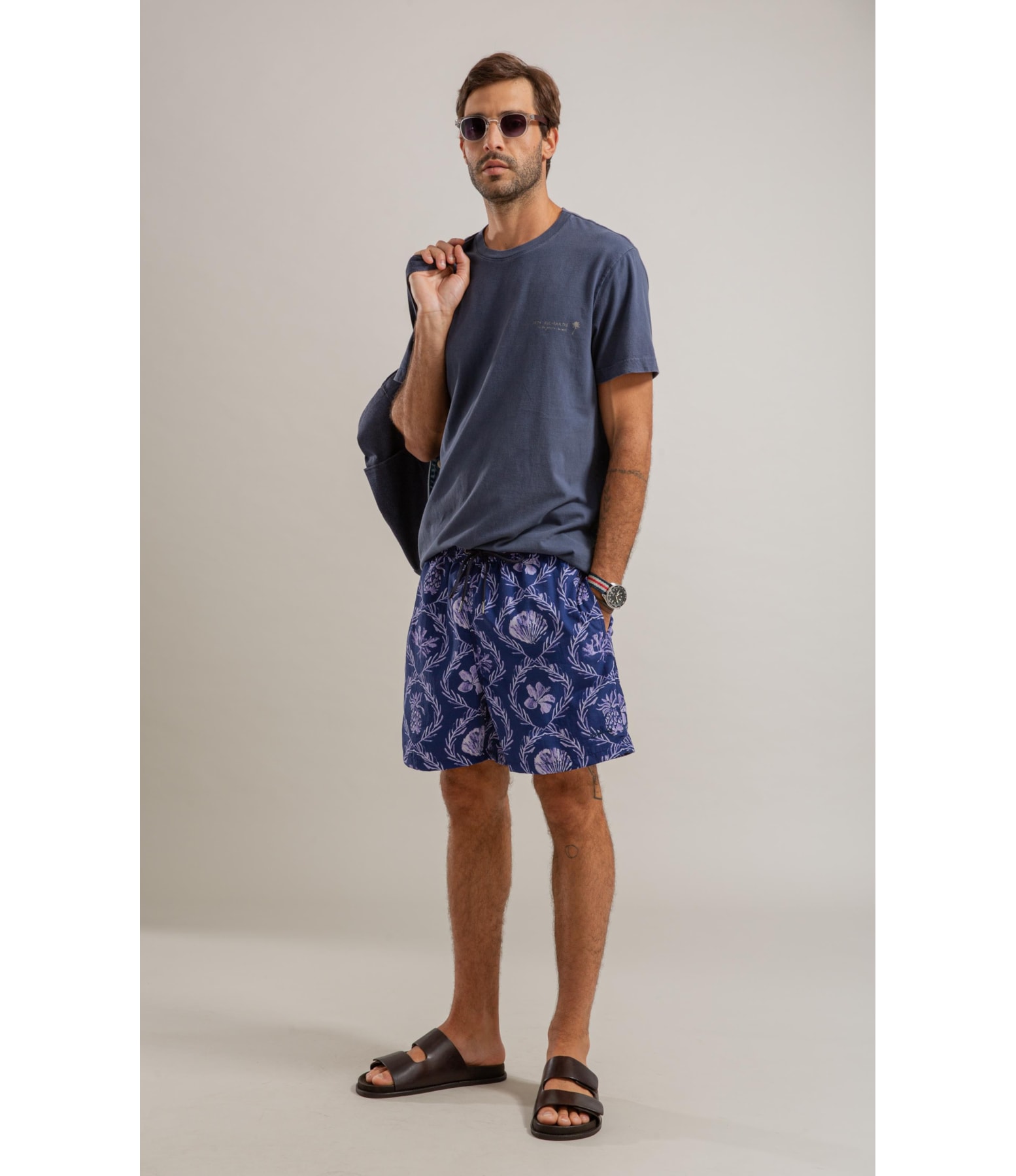 Beach Short Camafeu Regular Dark Navy