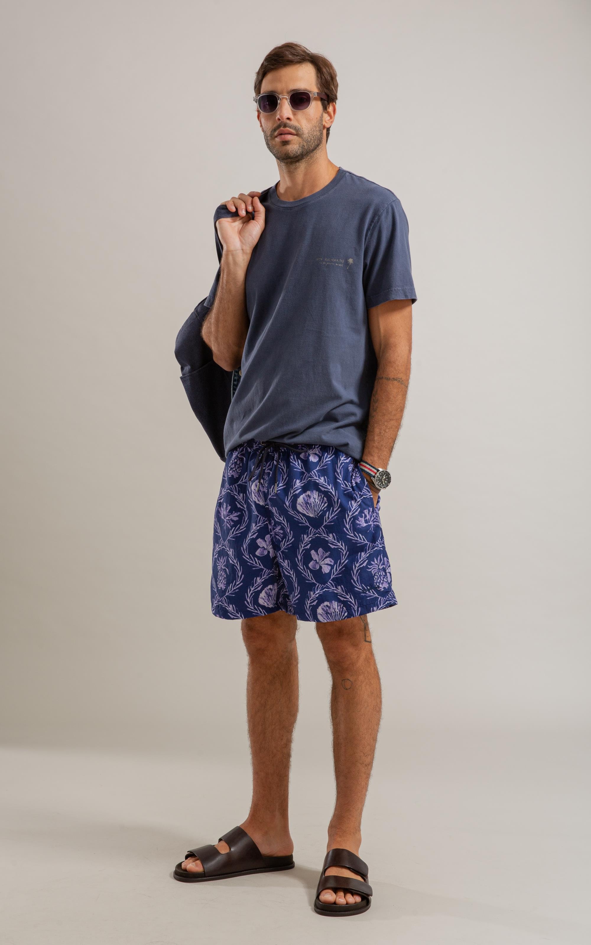 Beach Short Camafeu Regular Dark Navy