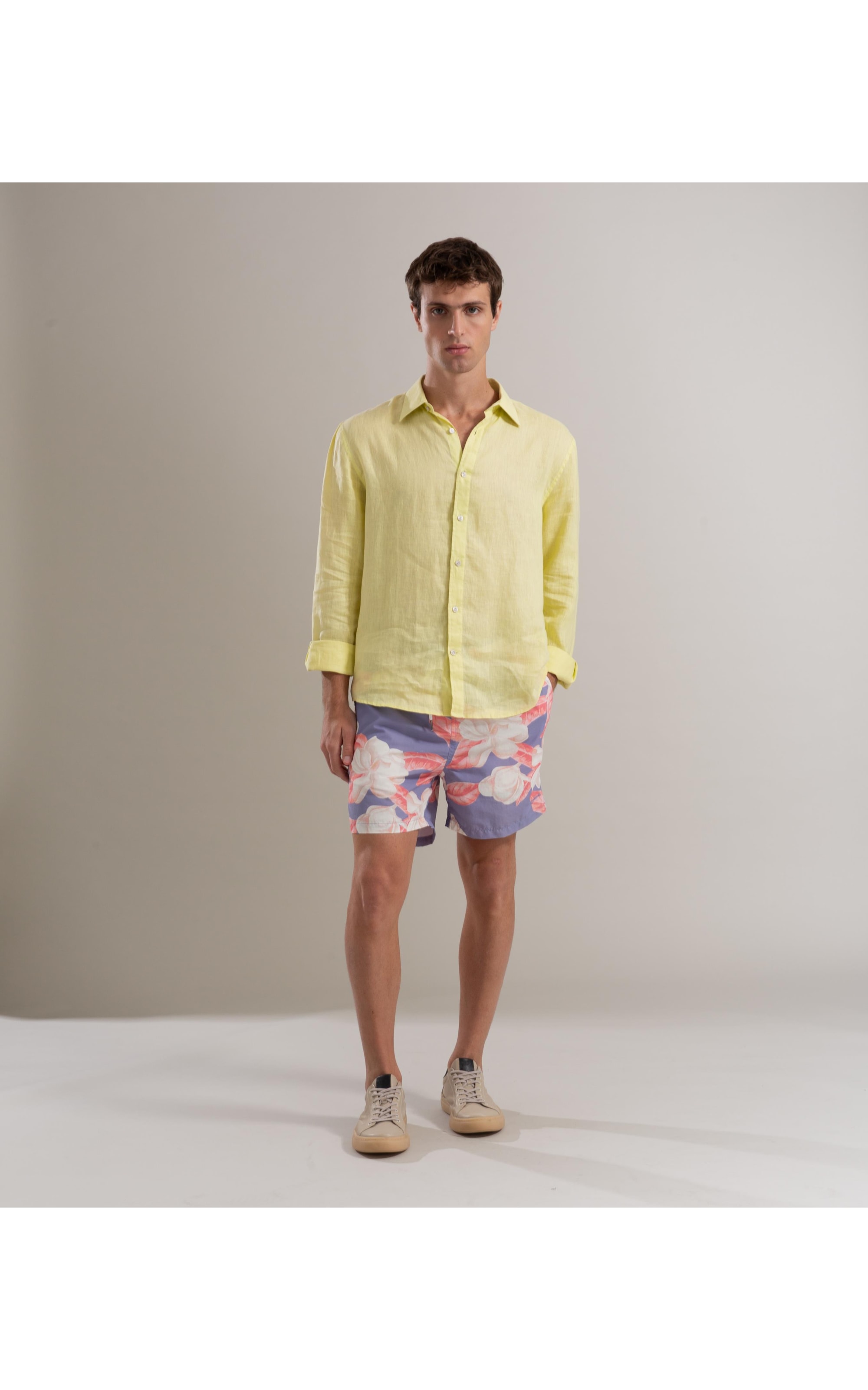 Beach  Short Camelia Regular Azul Chofer