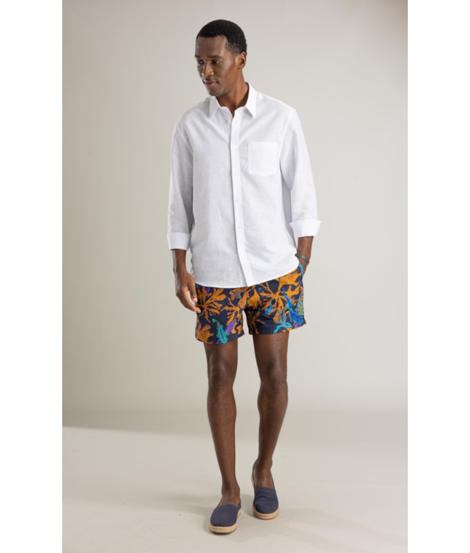 Beach Short Cardume Laser Regul Midnight Blue