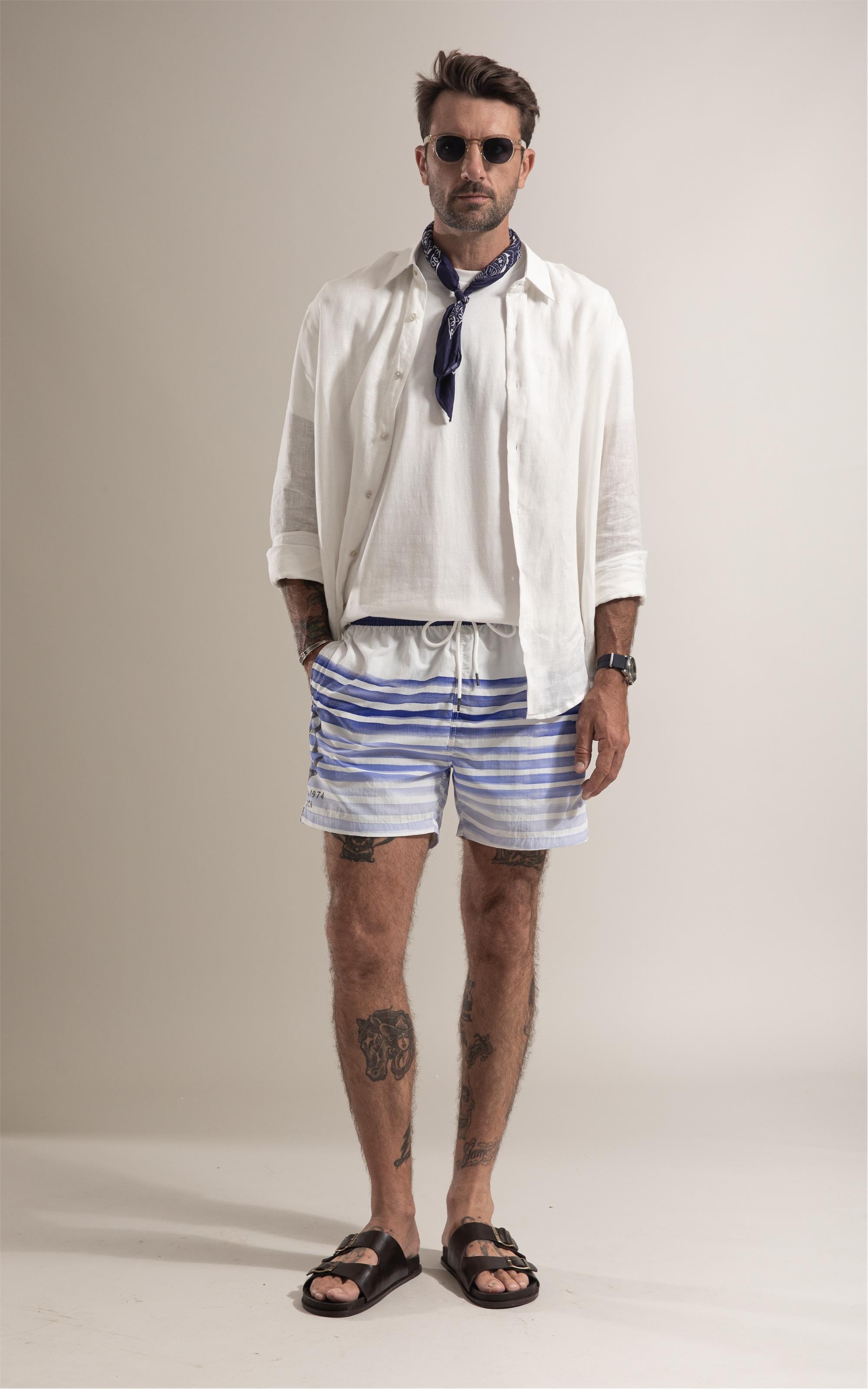 Beach Short Degradê Azul Bic
