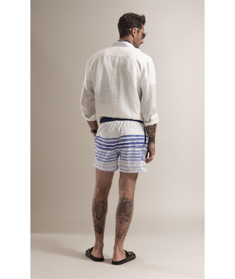 Beach Short Degradê Azul Bic