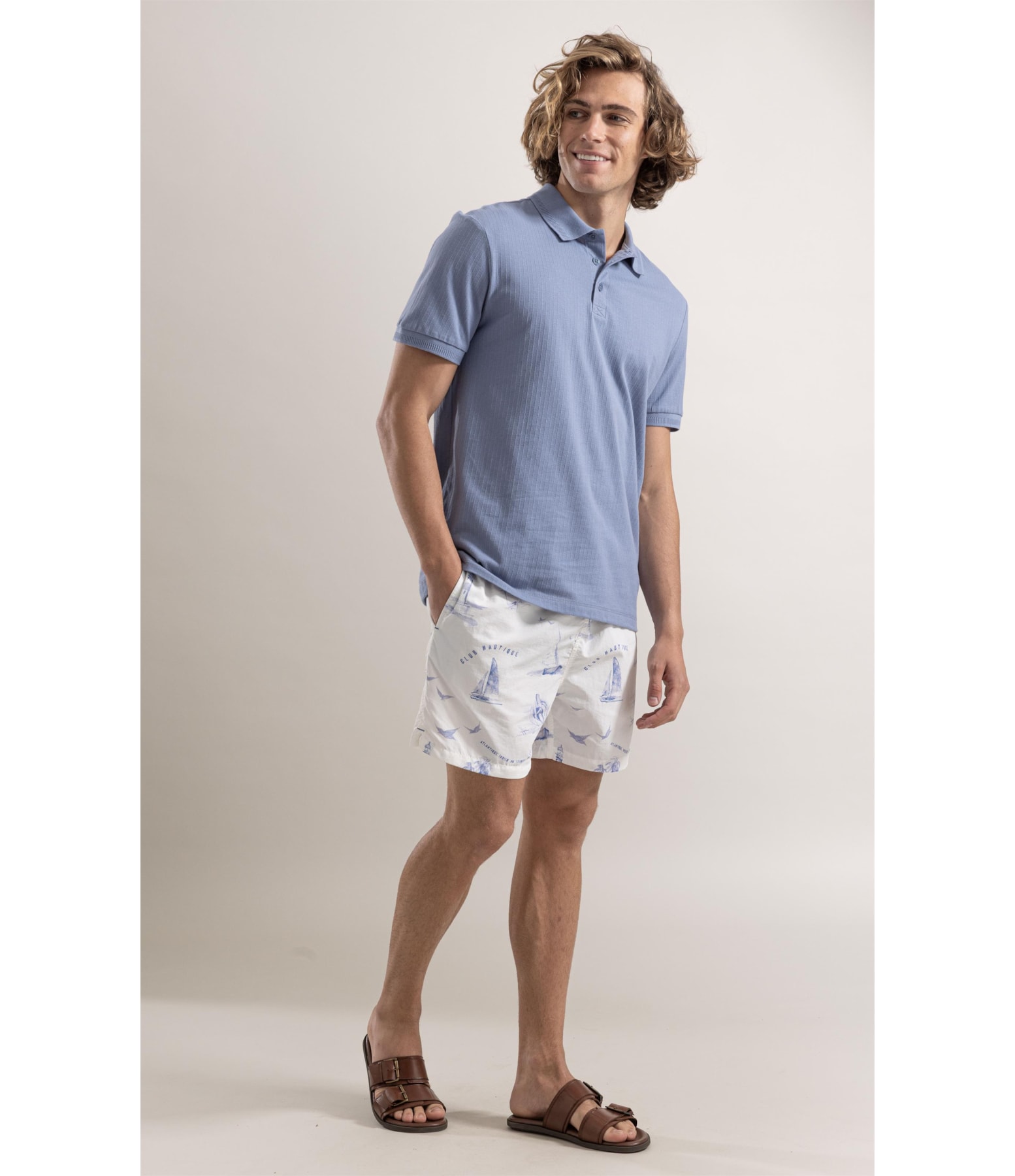 Beach Short Farol Regular Branco