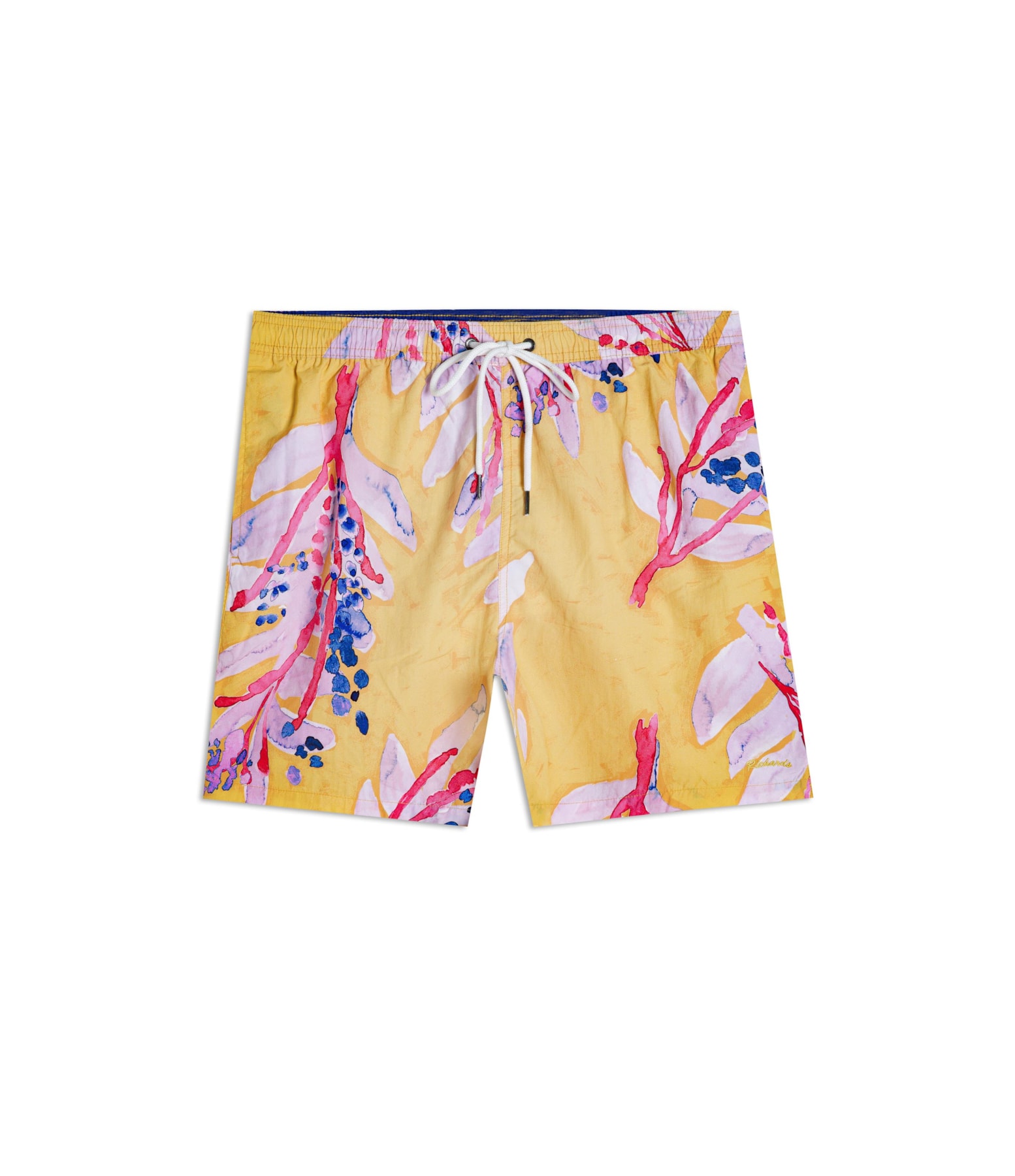 Beach Short Floral Brush Amarelo