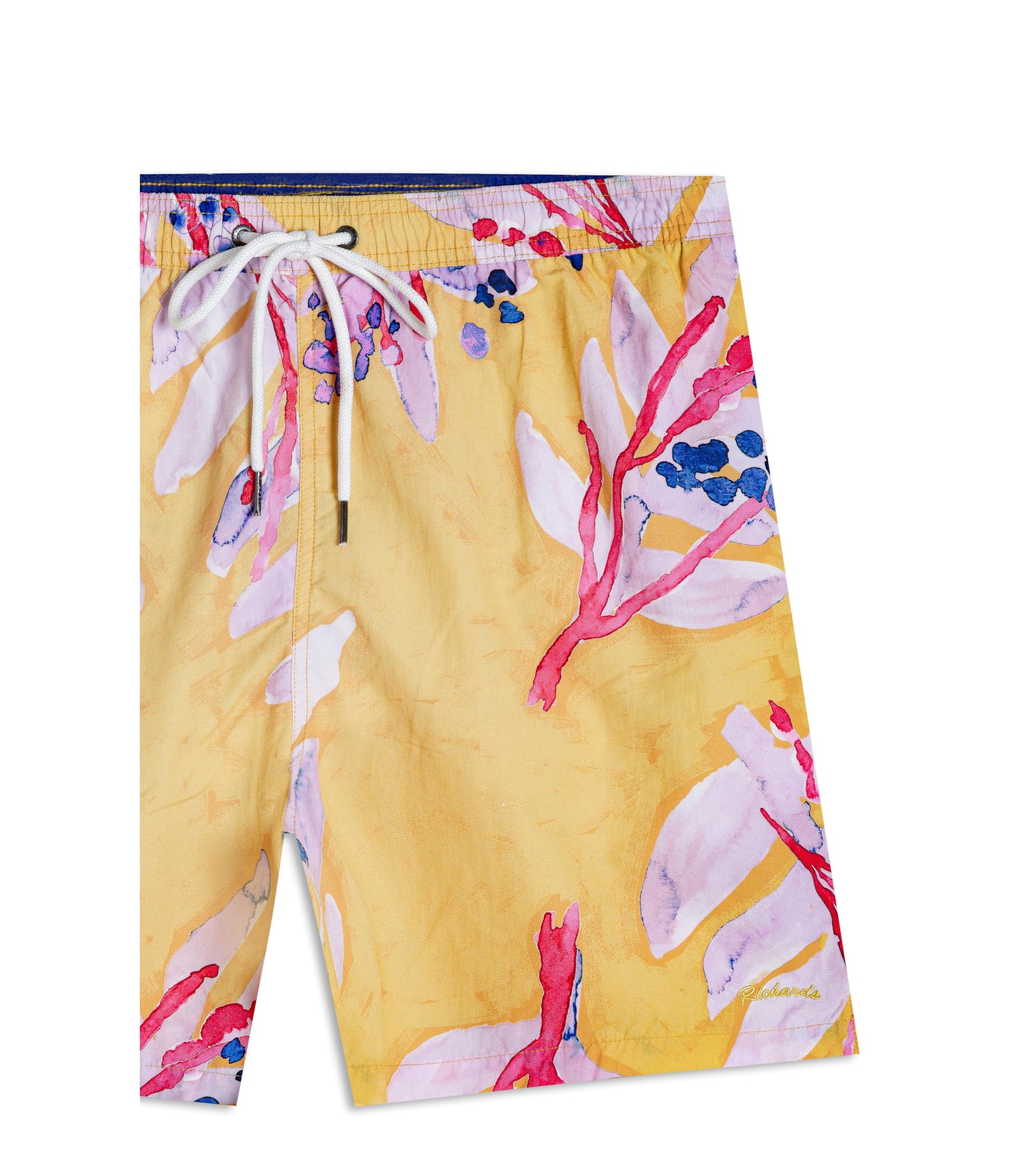 Beach Short Floral Brush Amarelo