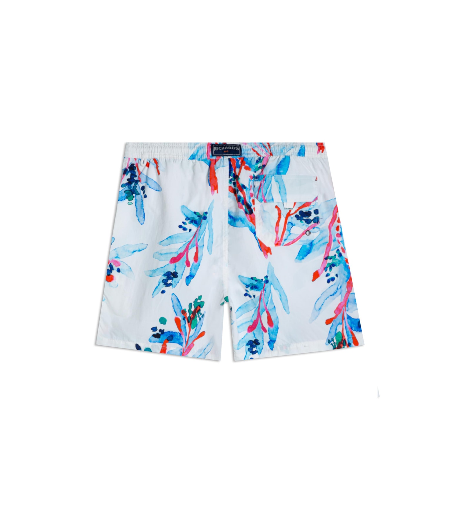 Beach Short Floral Brush Branco
