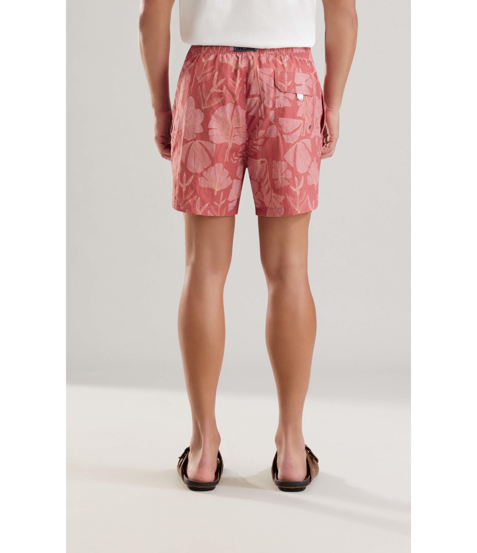 Beach Short Floral Deco Biarritz Goiaba