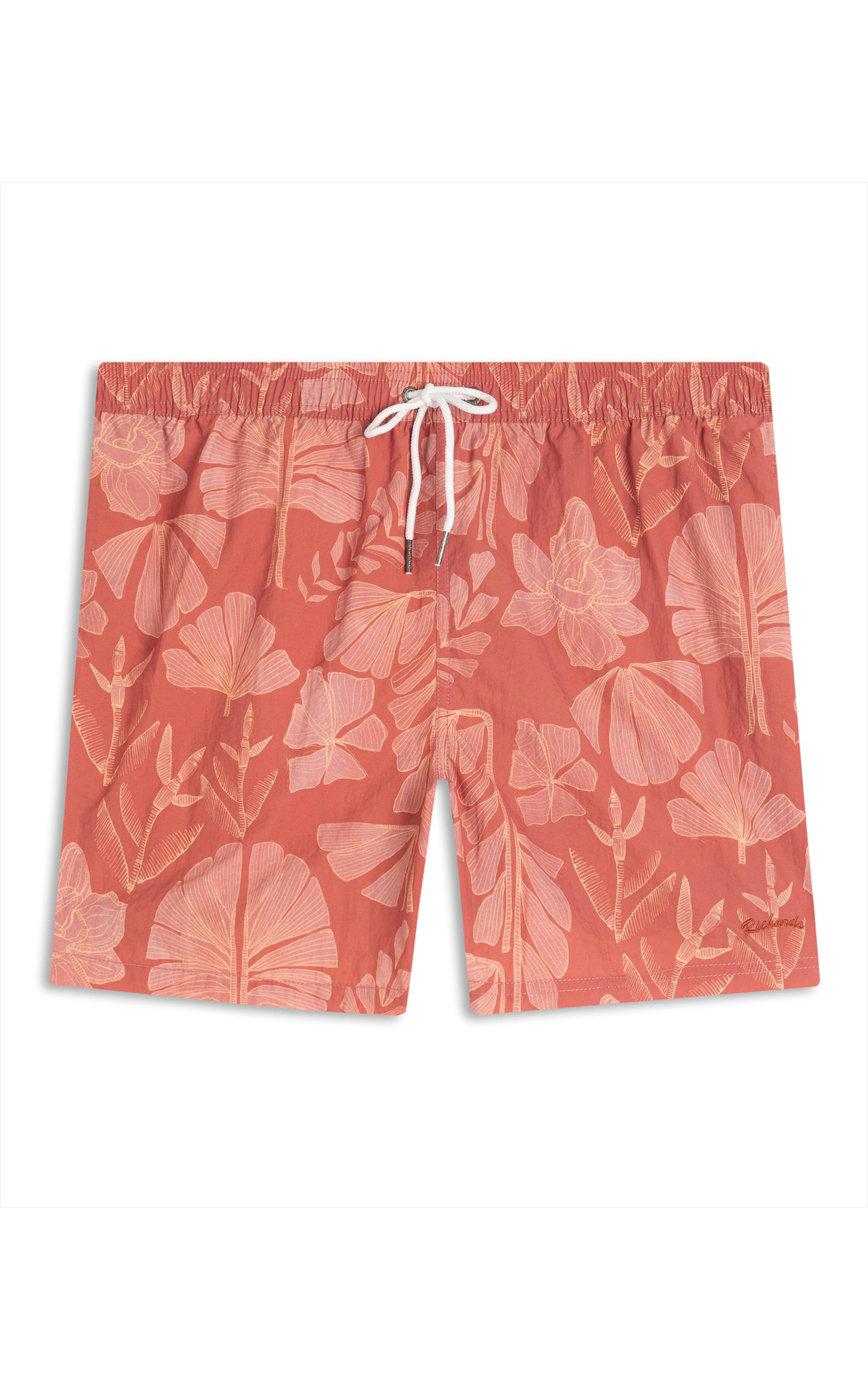 Beach Short Floral Deco Biarritz Goiaba
