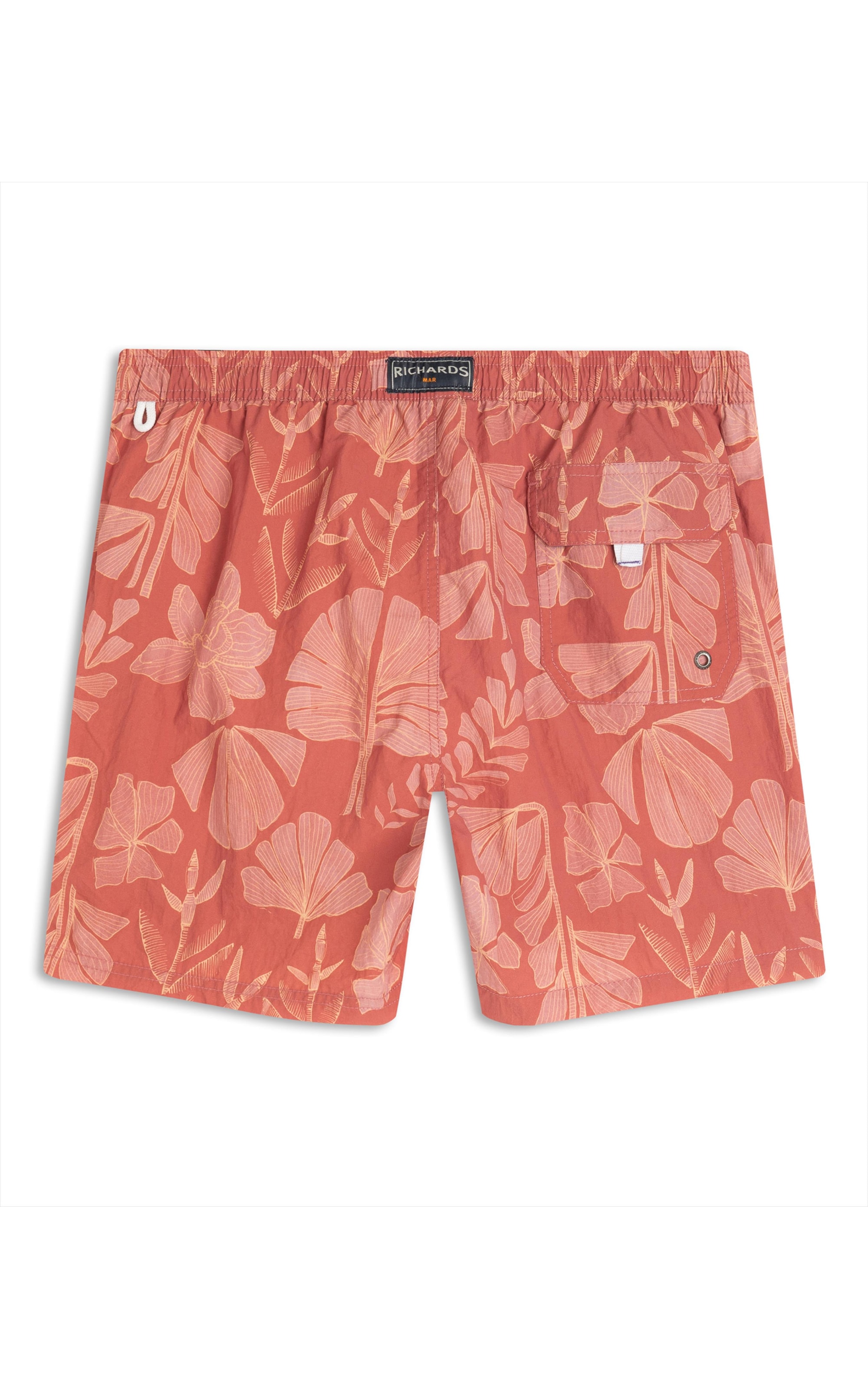 Beach Short Floral Deco Biarritz Goiaba
