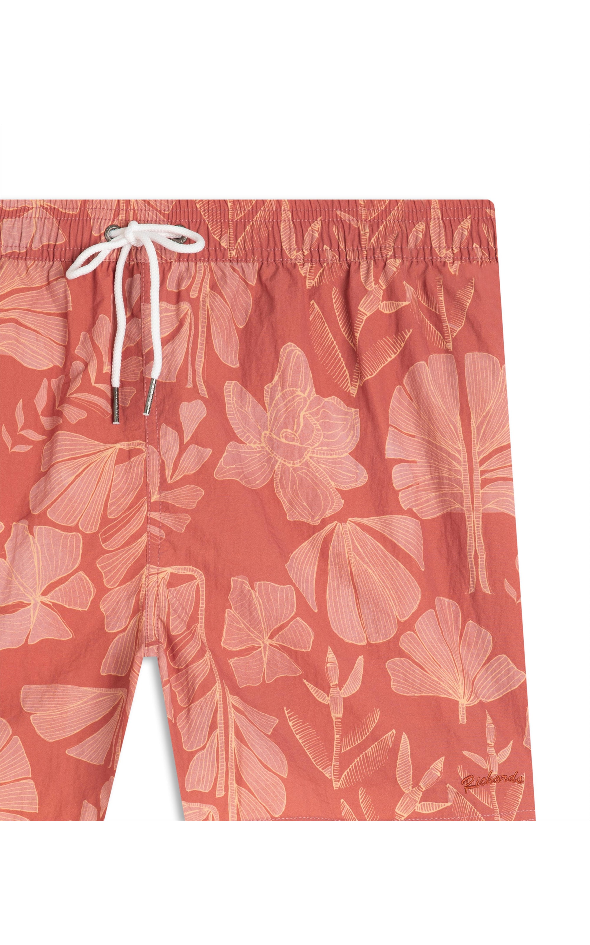 Beach Short Floral Deco Biarritz Goiaba