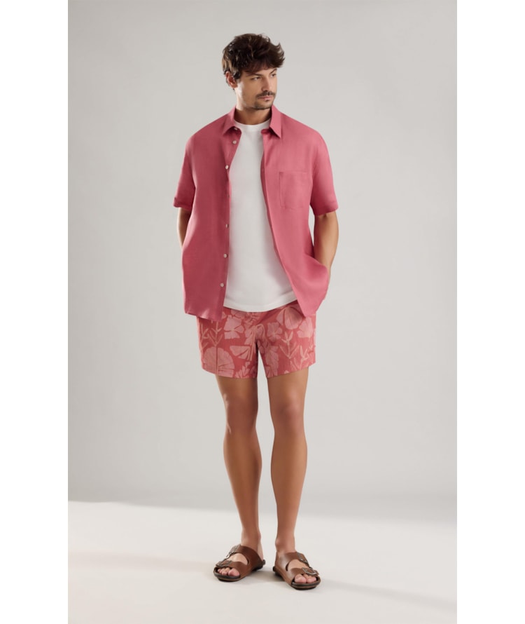 Beach Short Floral Goiaba