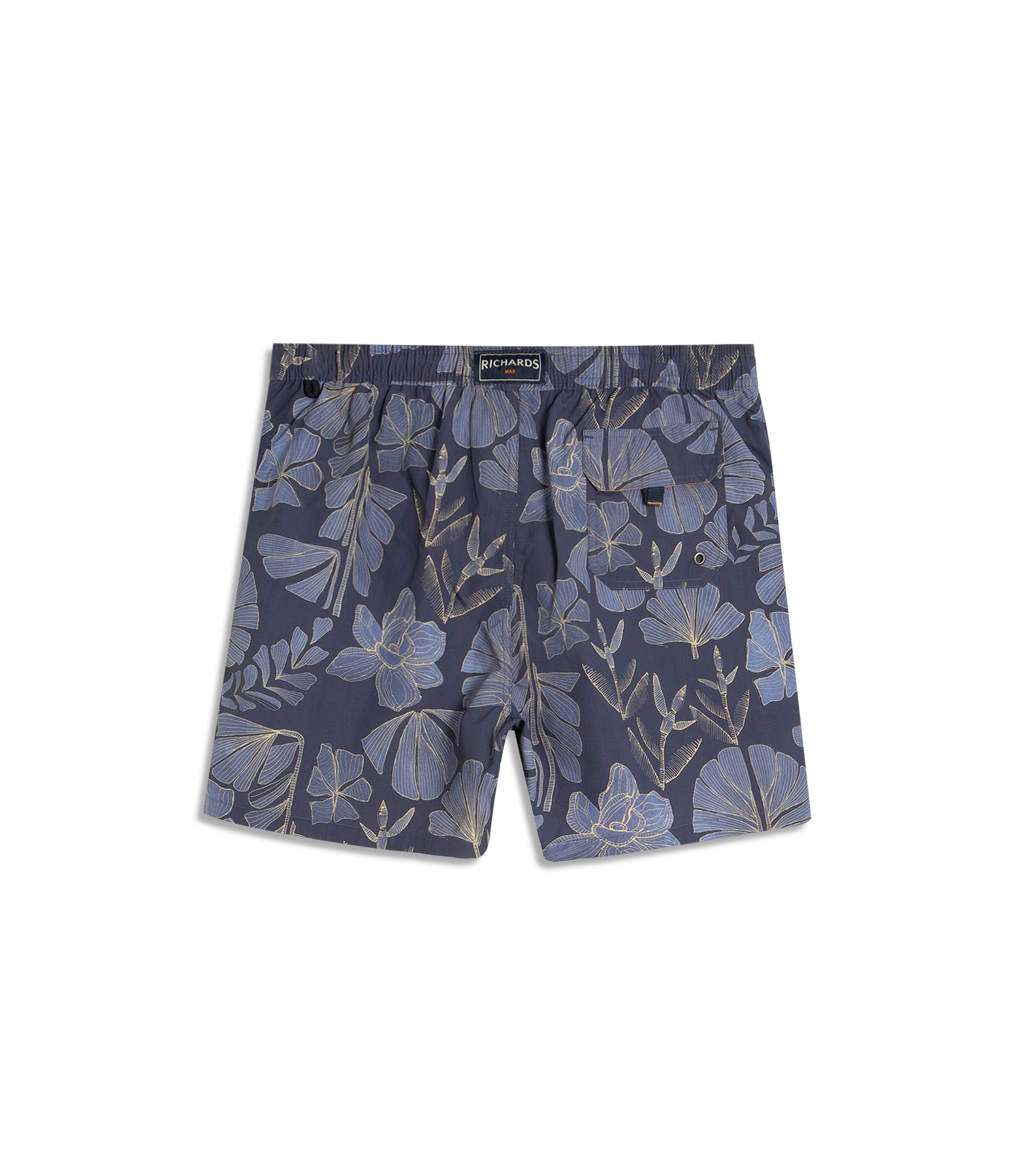 Beach Short Floral Purple Blue
