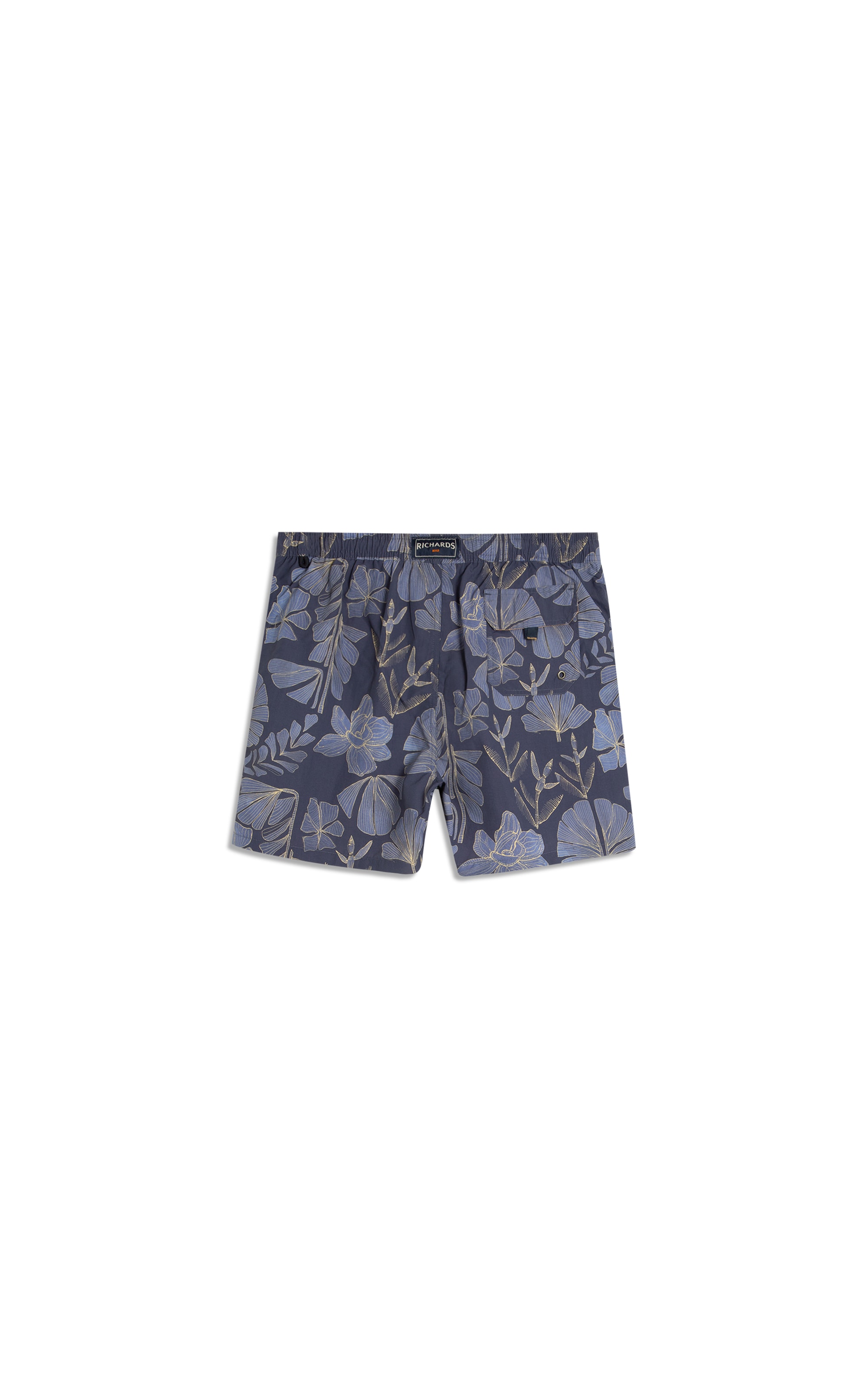 Beach Short Floral Purple Blue