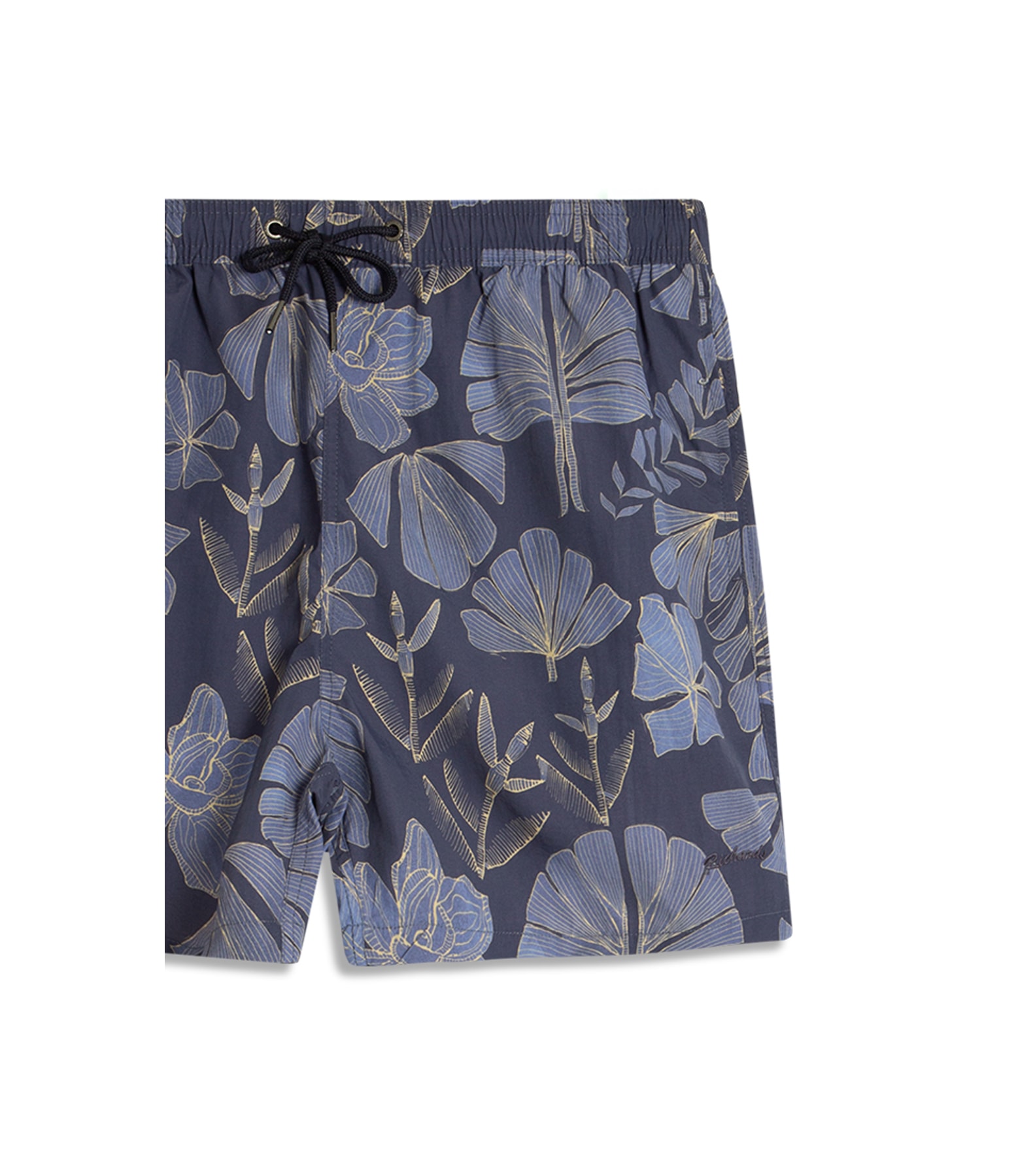 Beach Short Floral Purple Blue
