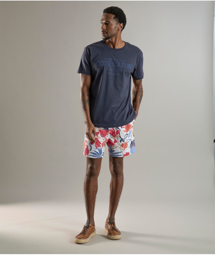 Beach Short Flowery Regular Branco