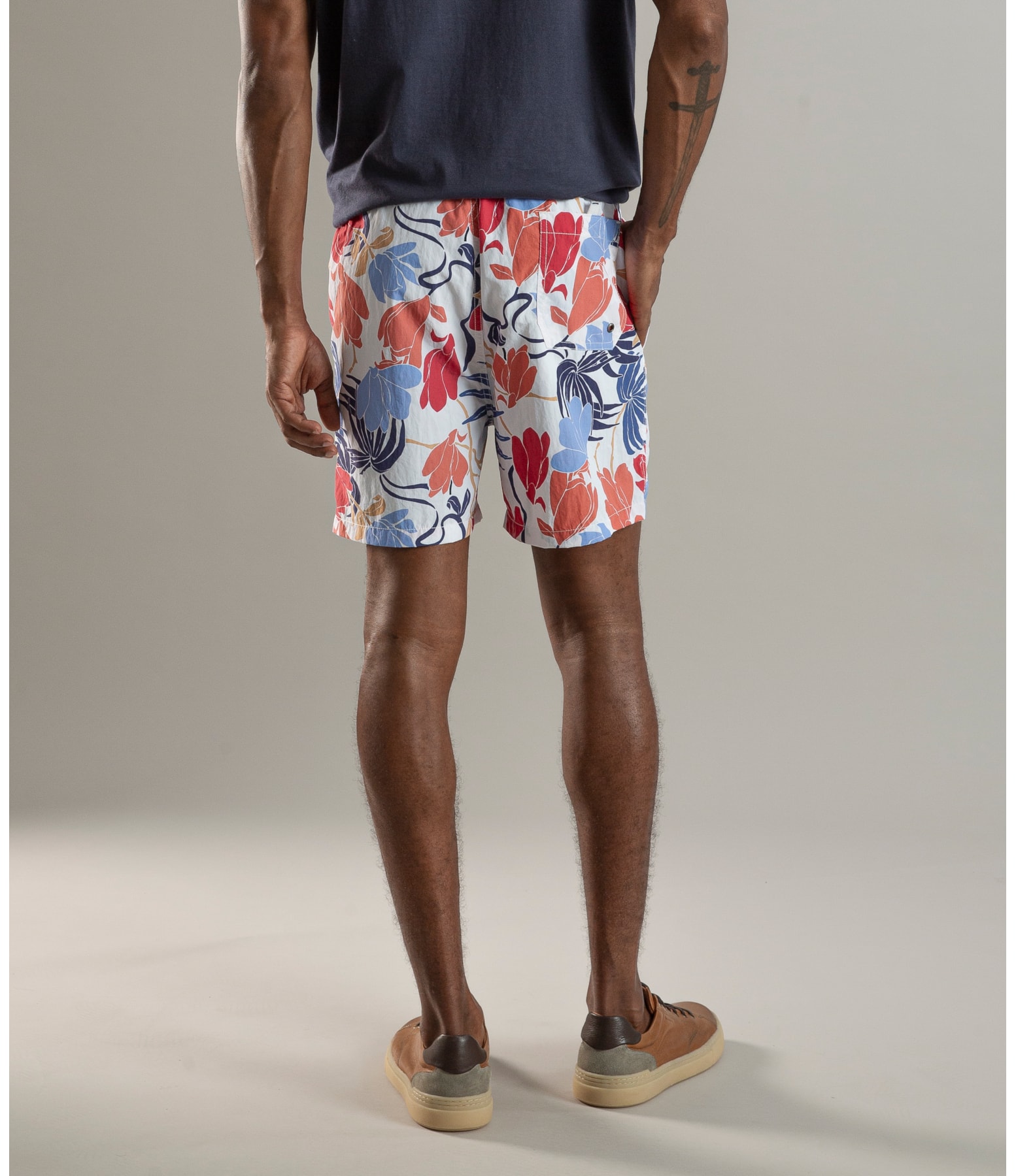 Beach Short Flowery Regular Branco
