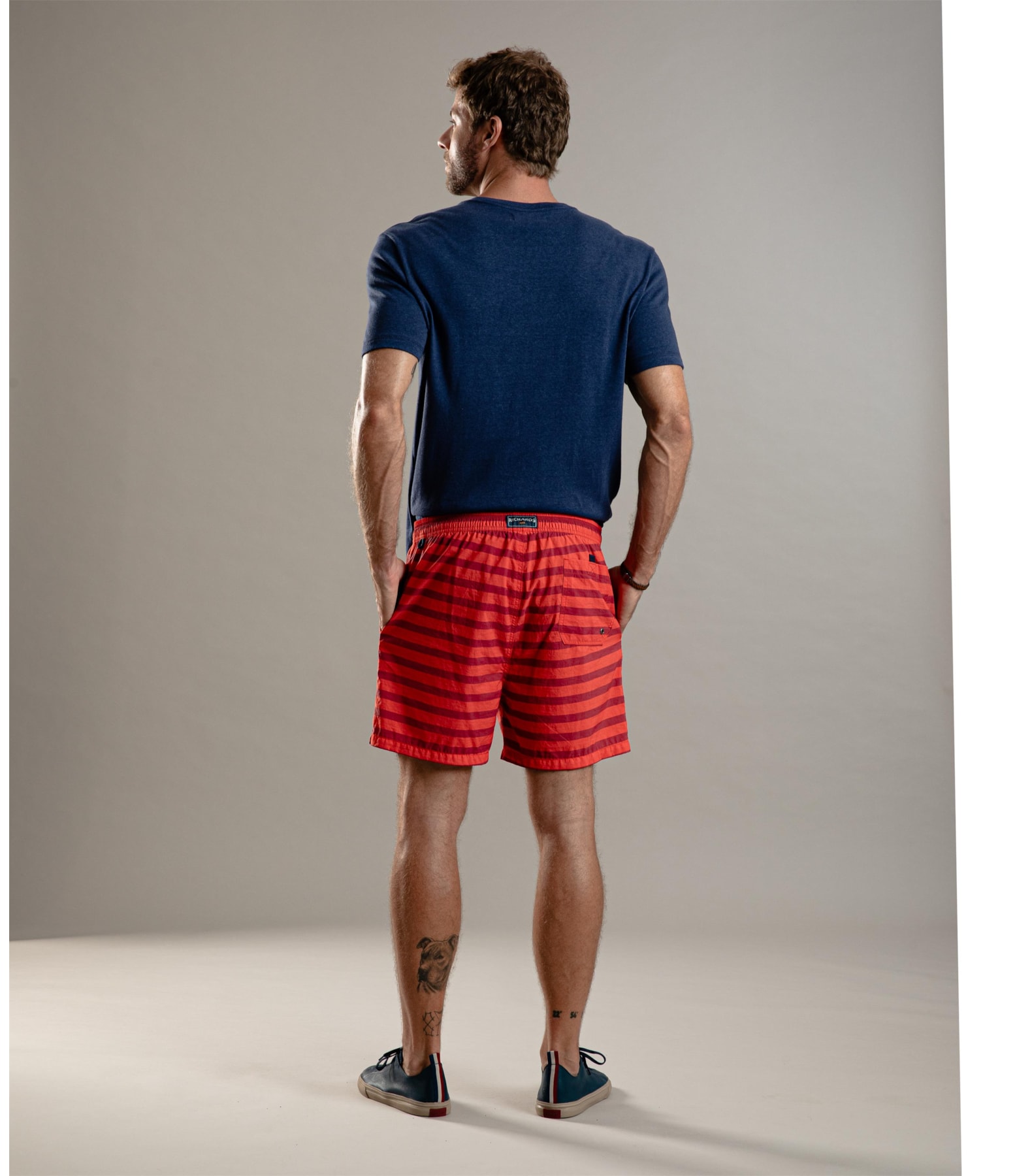 Beach Short Fresh Stripes Regular Coral