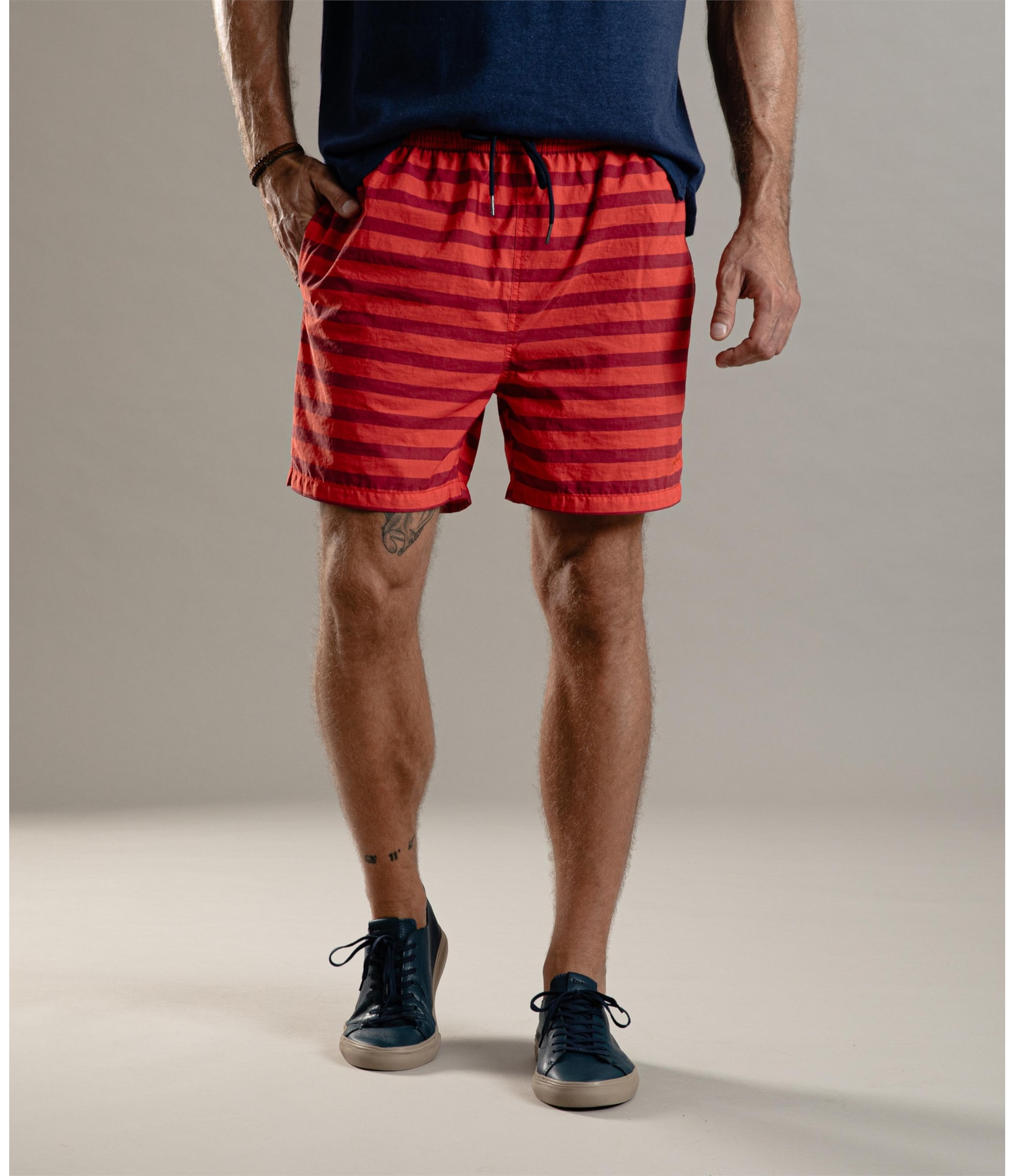 Beach Short Fresh Stripes Regular Coral