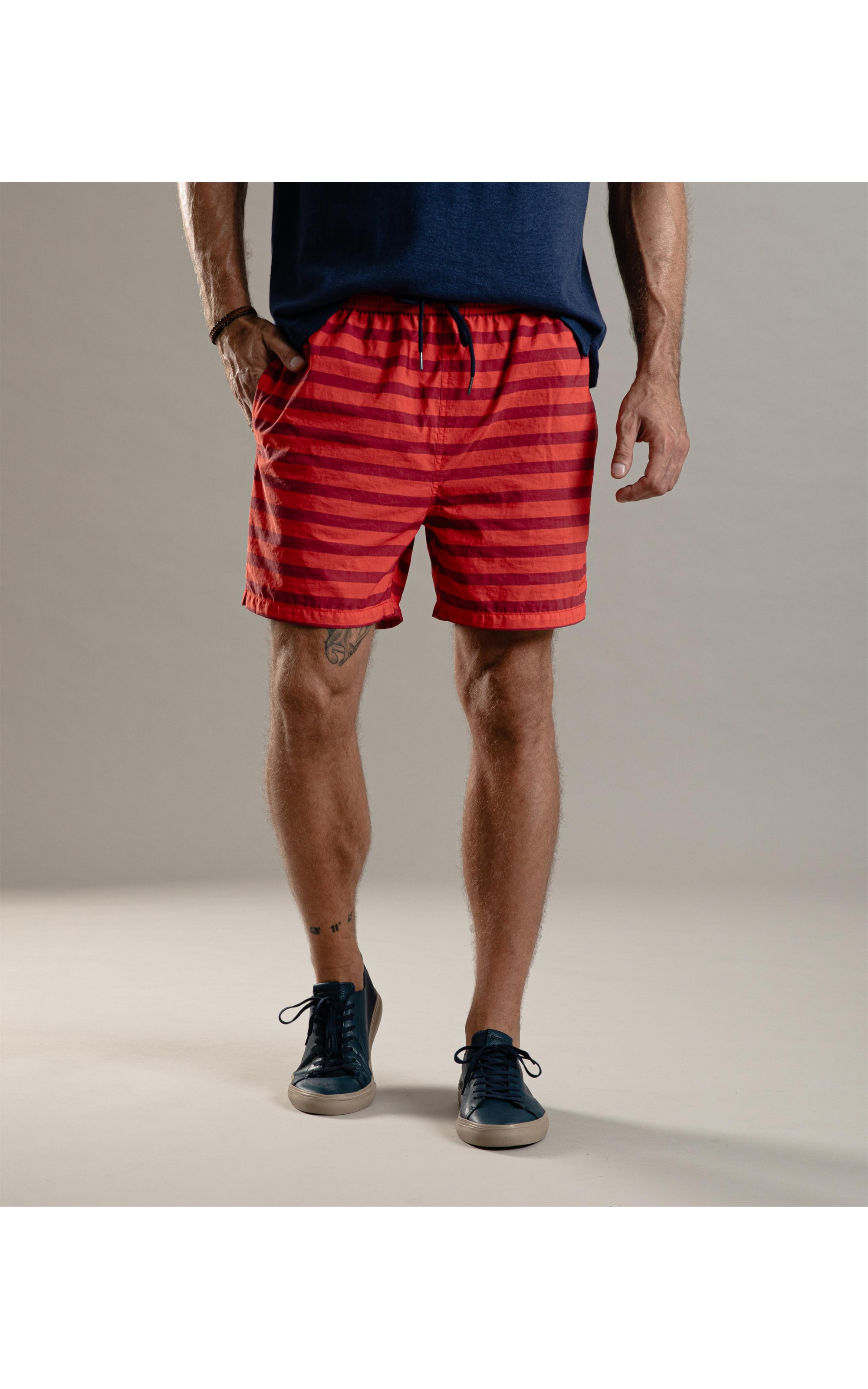 Beach Short Fresh Stripes Regular Coral