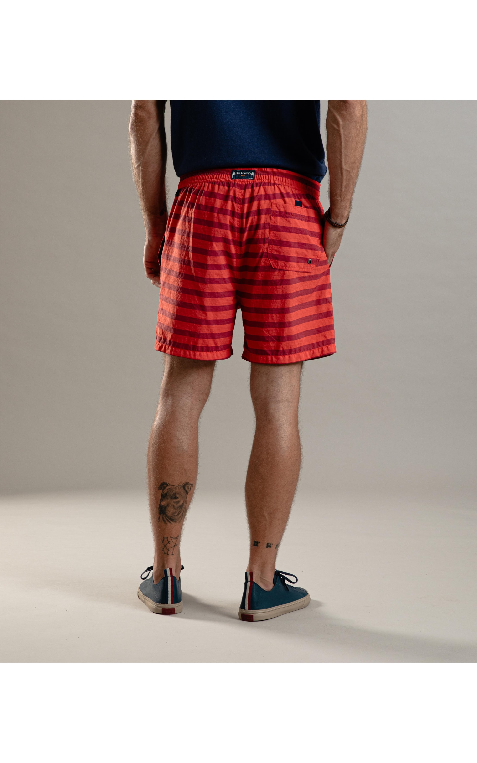 Beach Short Fresh Stripes Regular Coral