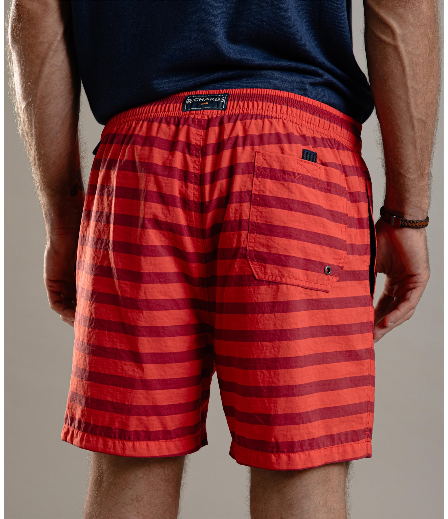 Beach Short Fresh Stripes Regular Coral