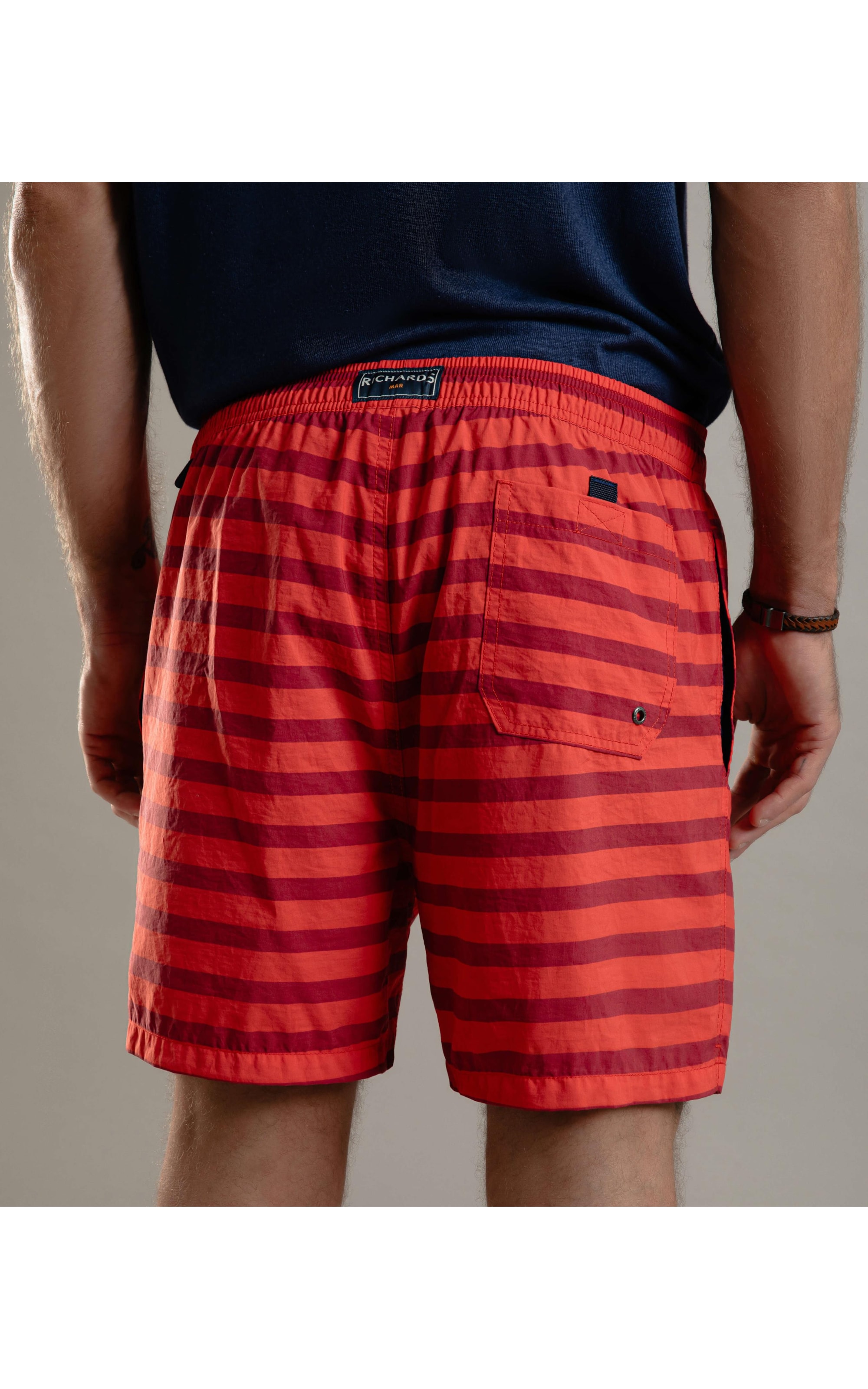 Beach Short Fresh Stripes Regular Coral