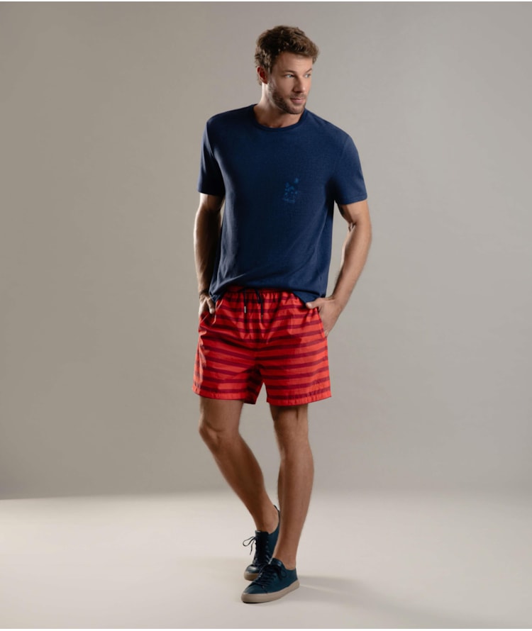 Beach Short Fresh Stripes Regular Coral