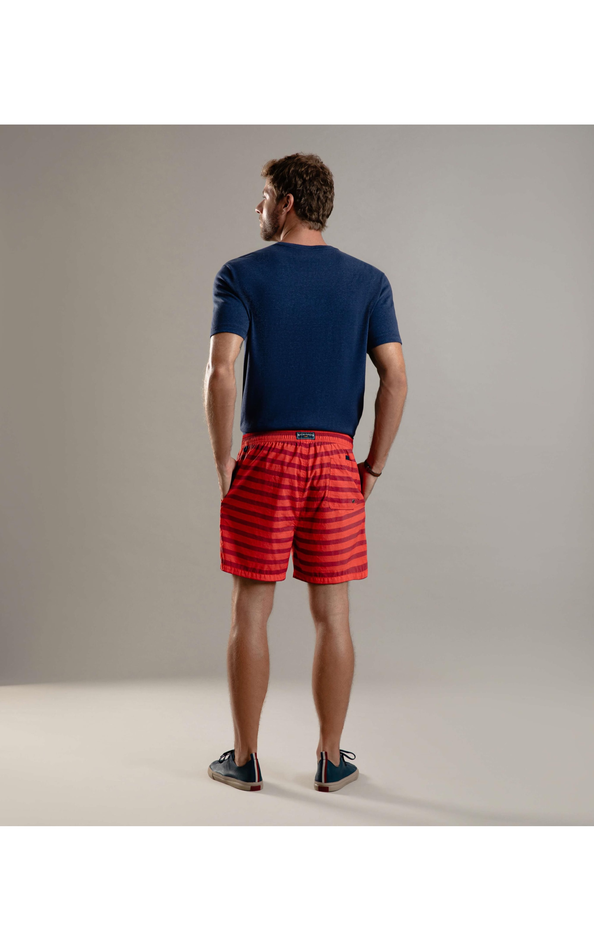 Beach Short Fresh Stripes Regular Coral