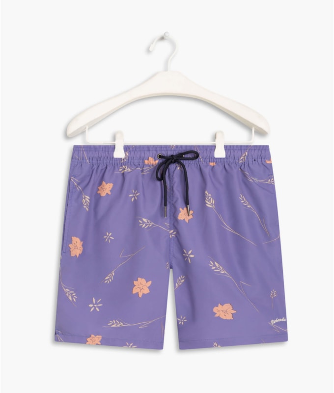 Beach Short Hibisco Azul Pervante