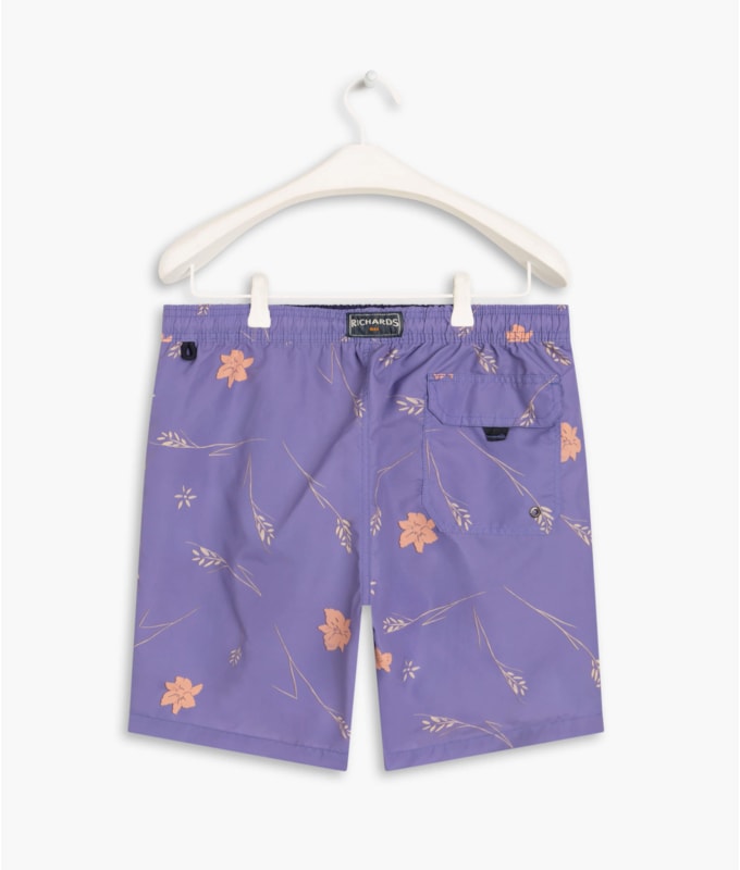 Beach Short Hibisco Azul Pervante