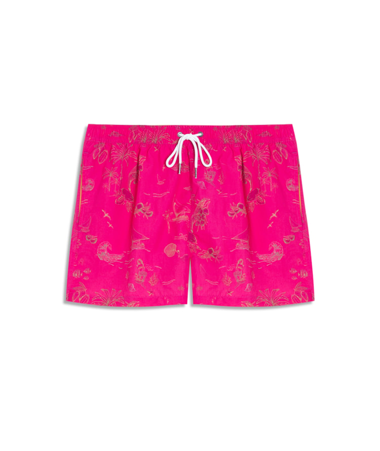 Beach Short Jangada Mono Biarritz Vermelho