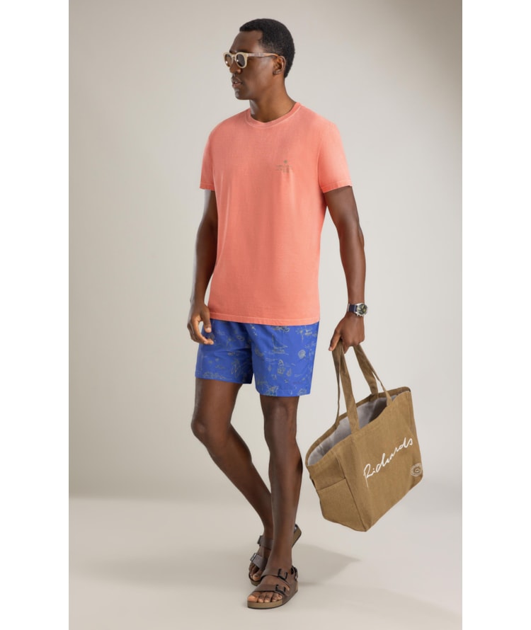 Beach Short Jangada Mono Regular Azul Bic