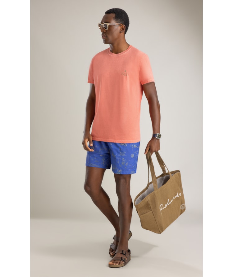Beach Short Jangada Mono Regular Azul Bic