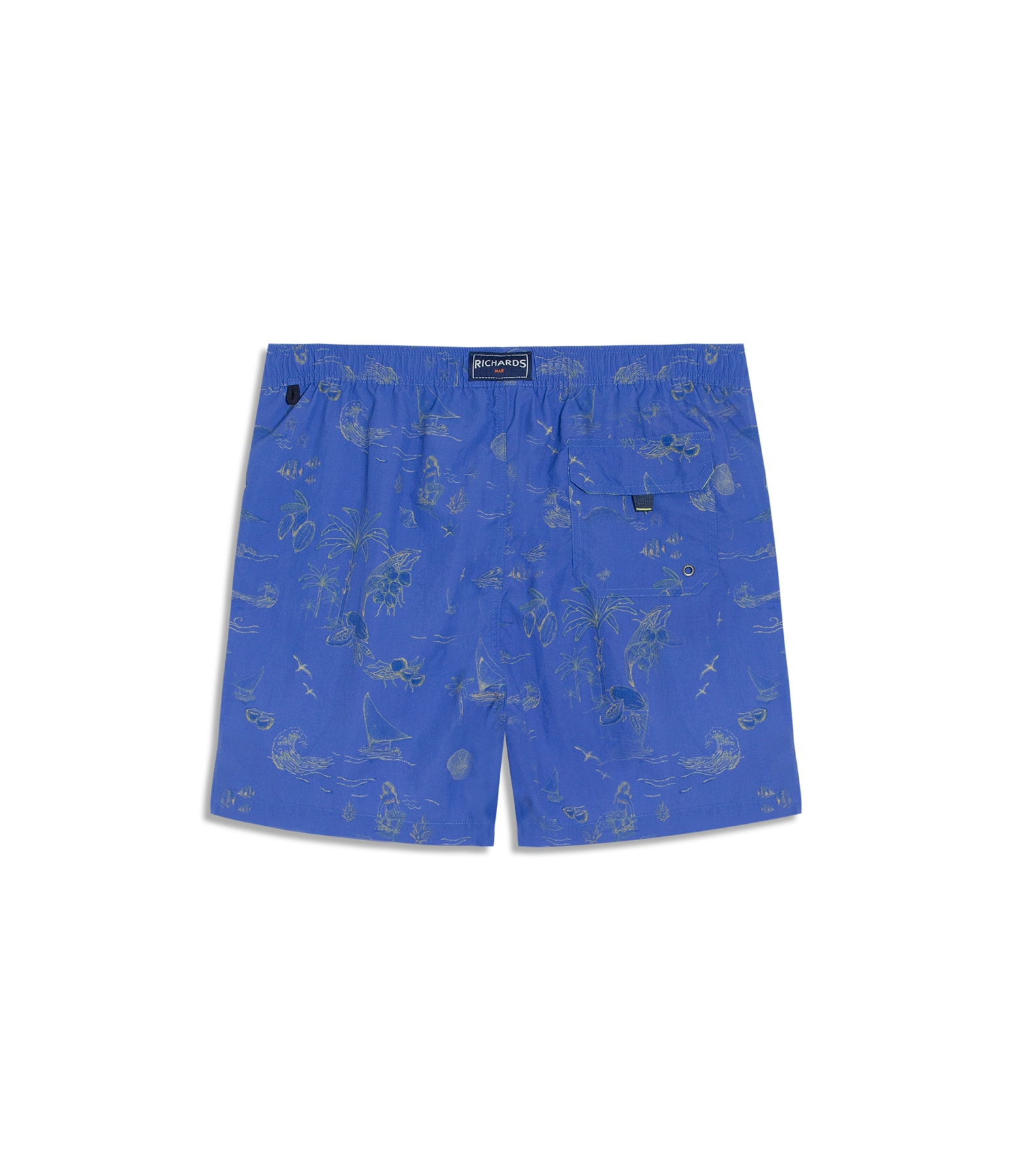 Beach Short Jangada Mono Regular Azul Bic