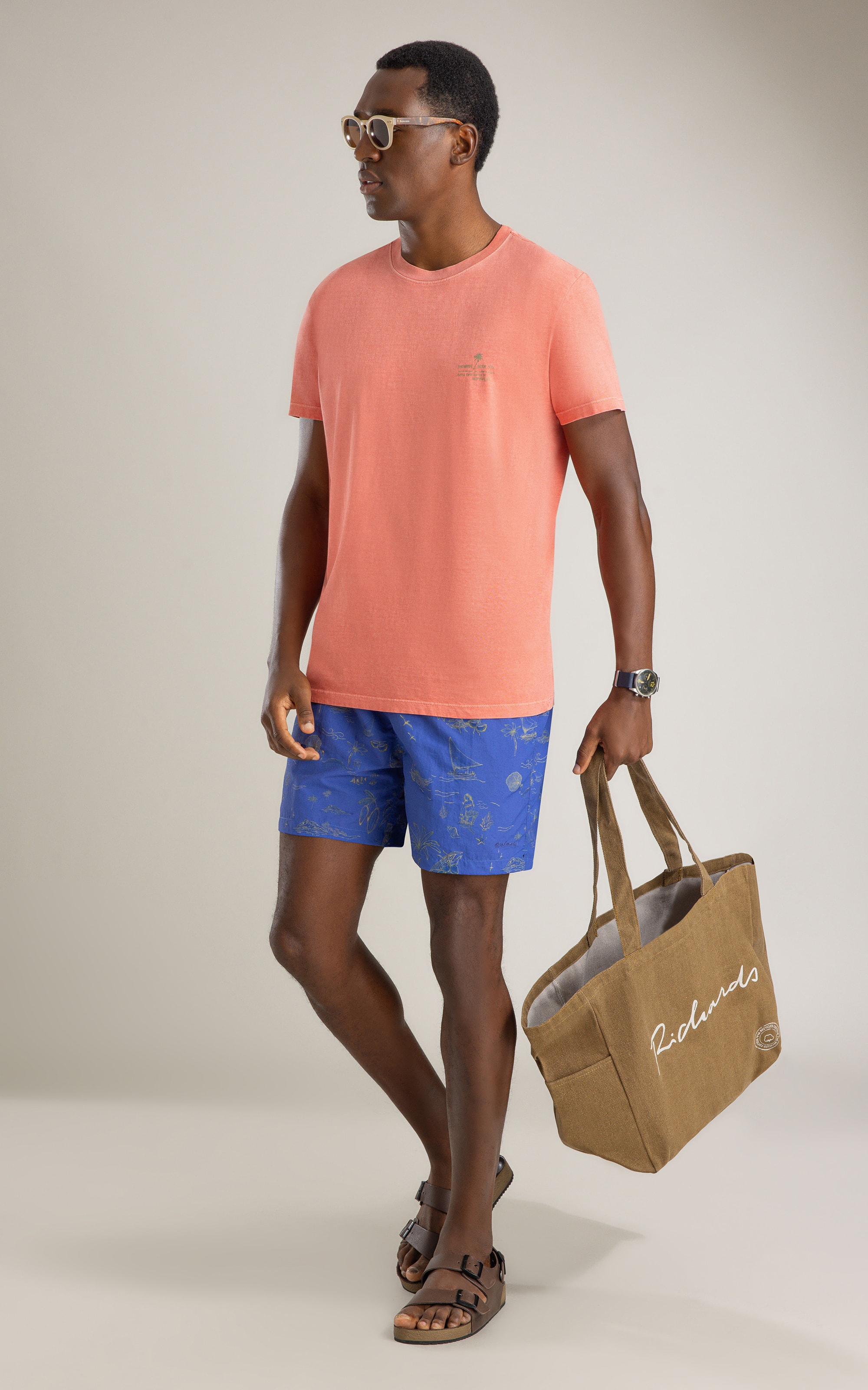 Beach Short Jangada Mono Regular Azul Bic