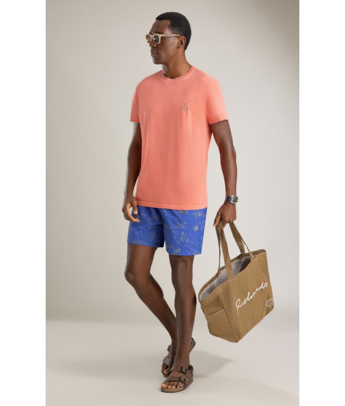 Beach Short Jangada Mono Regular Azul Bic