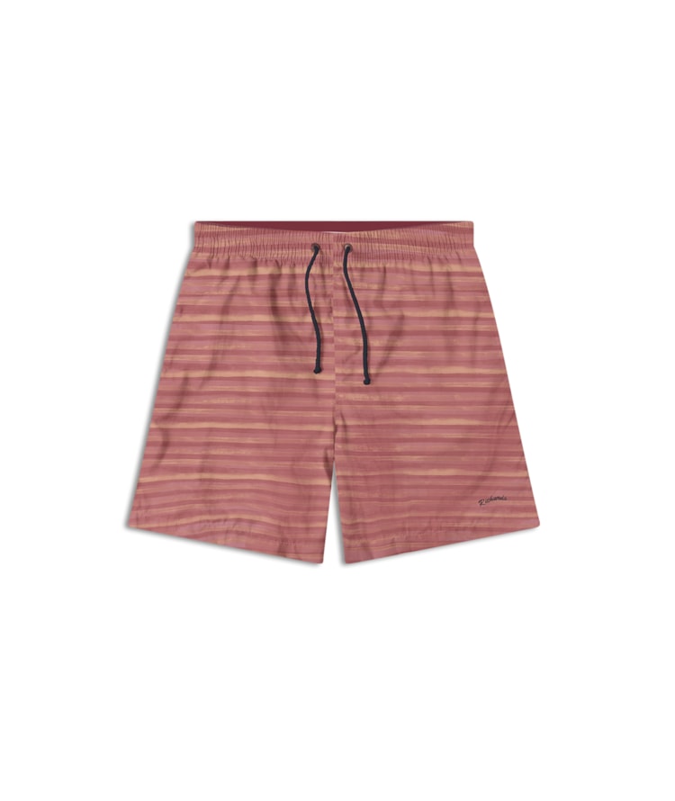 Beach Short Listrado Aquarela Biarritz Laranja
