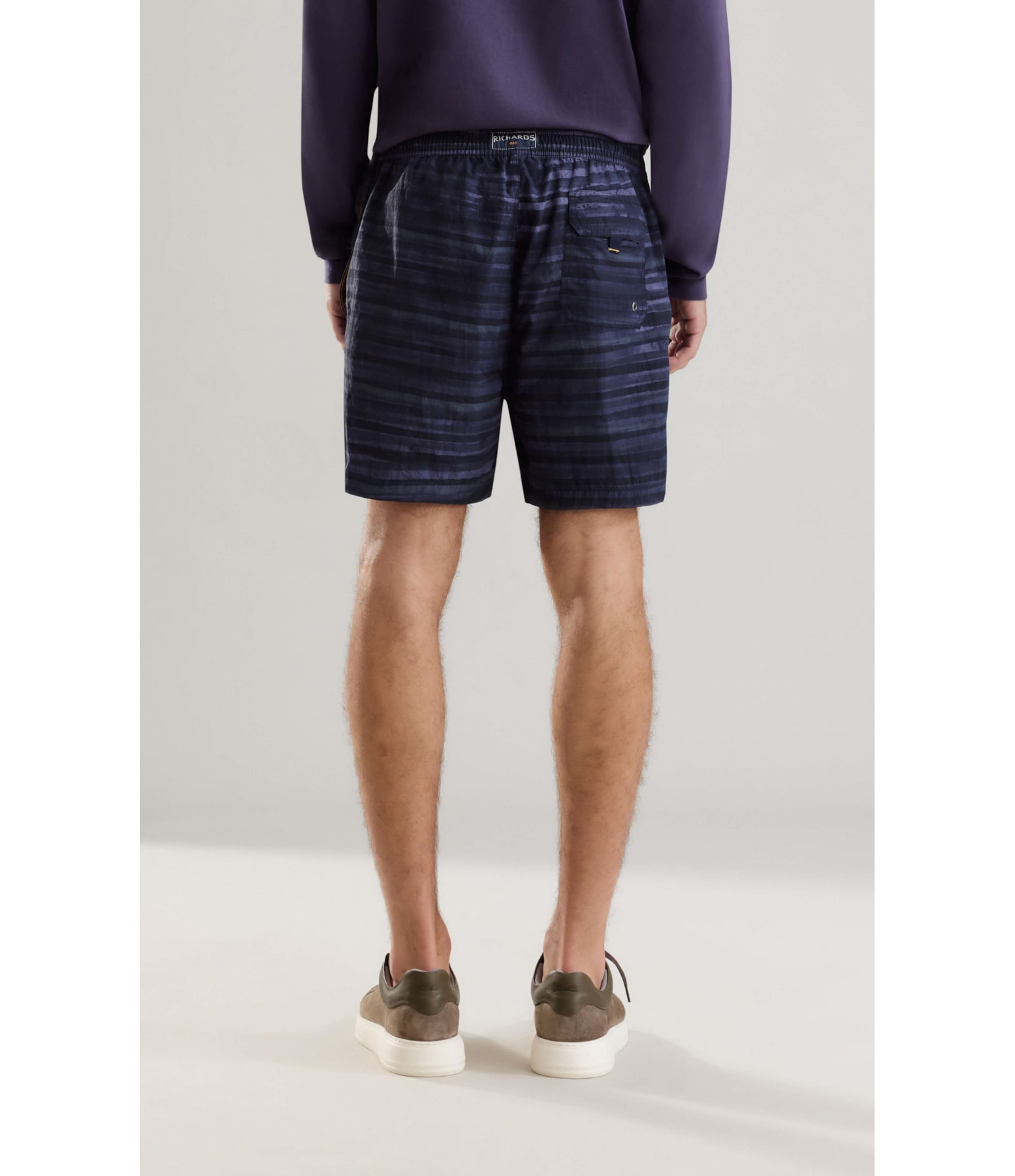 Beach Short Listrado Aquarela Biarritz Midnight Blue