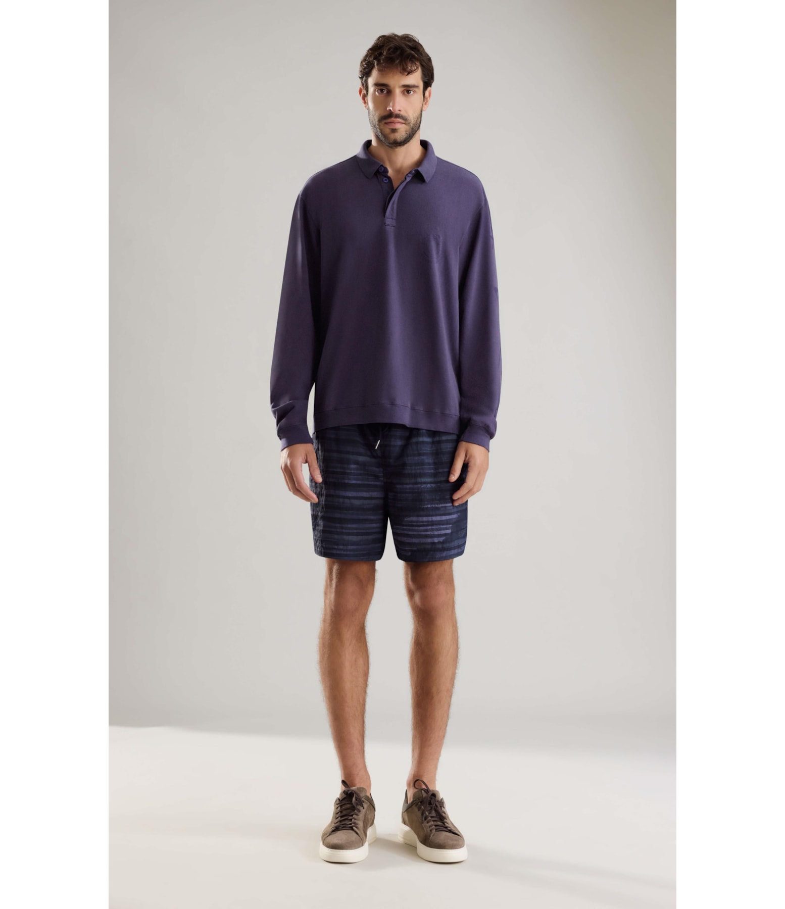 Beach Short Listrado Aquarela Biarritz Midnight Blue