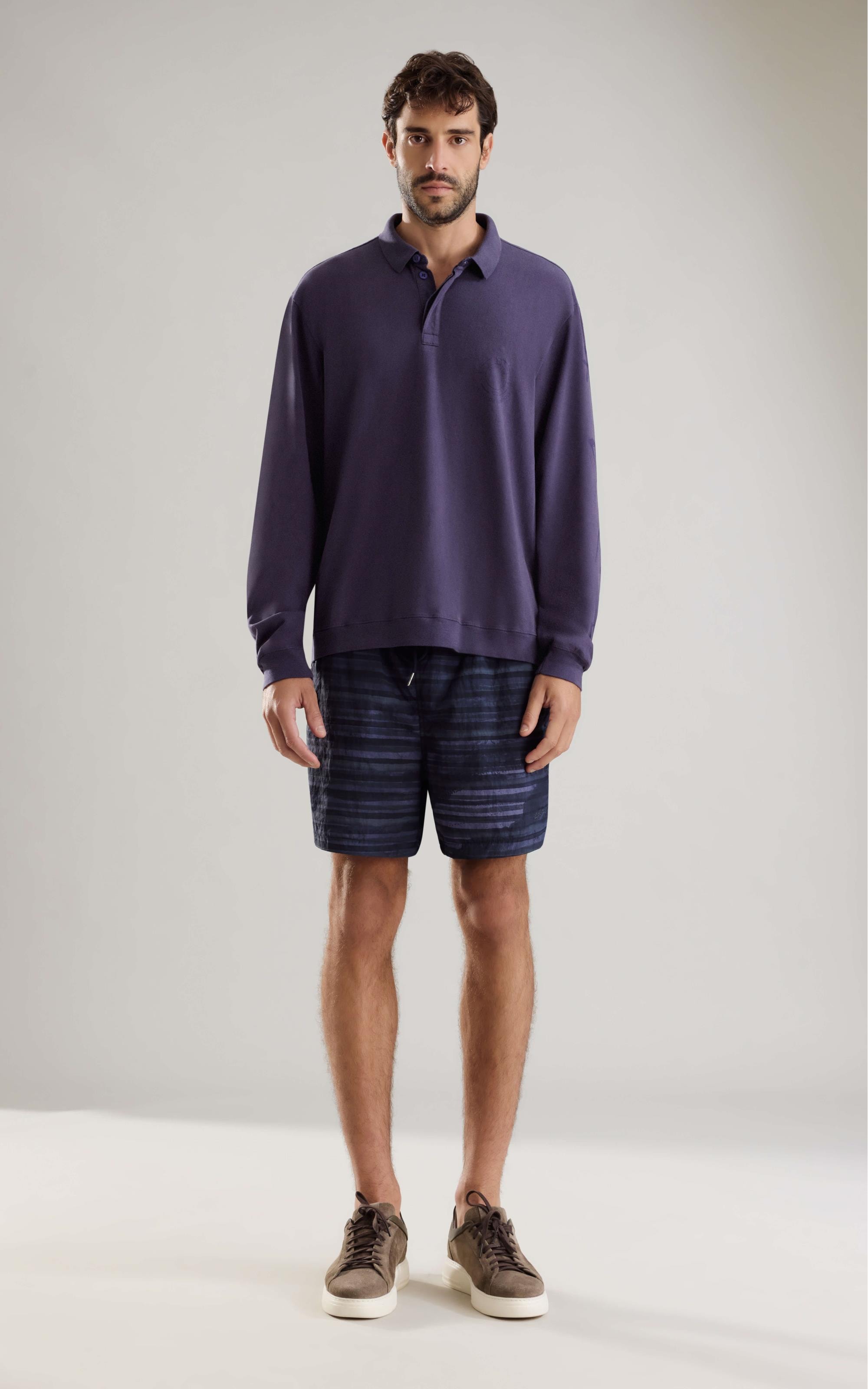 Beach Short Listrado Aquarela Biarritz Midnight Blue