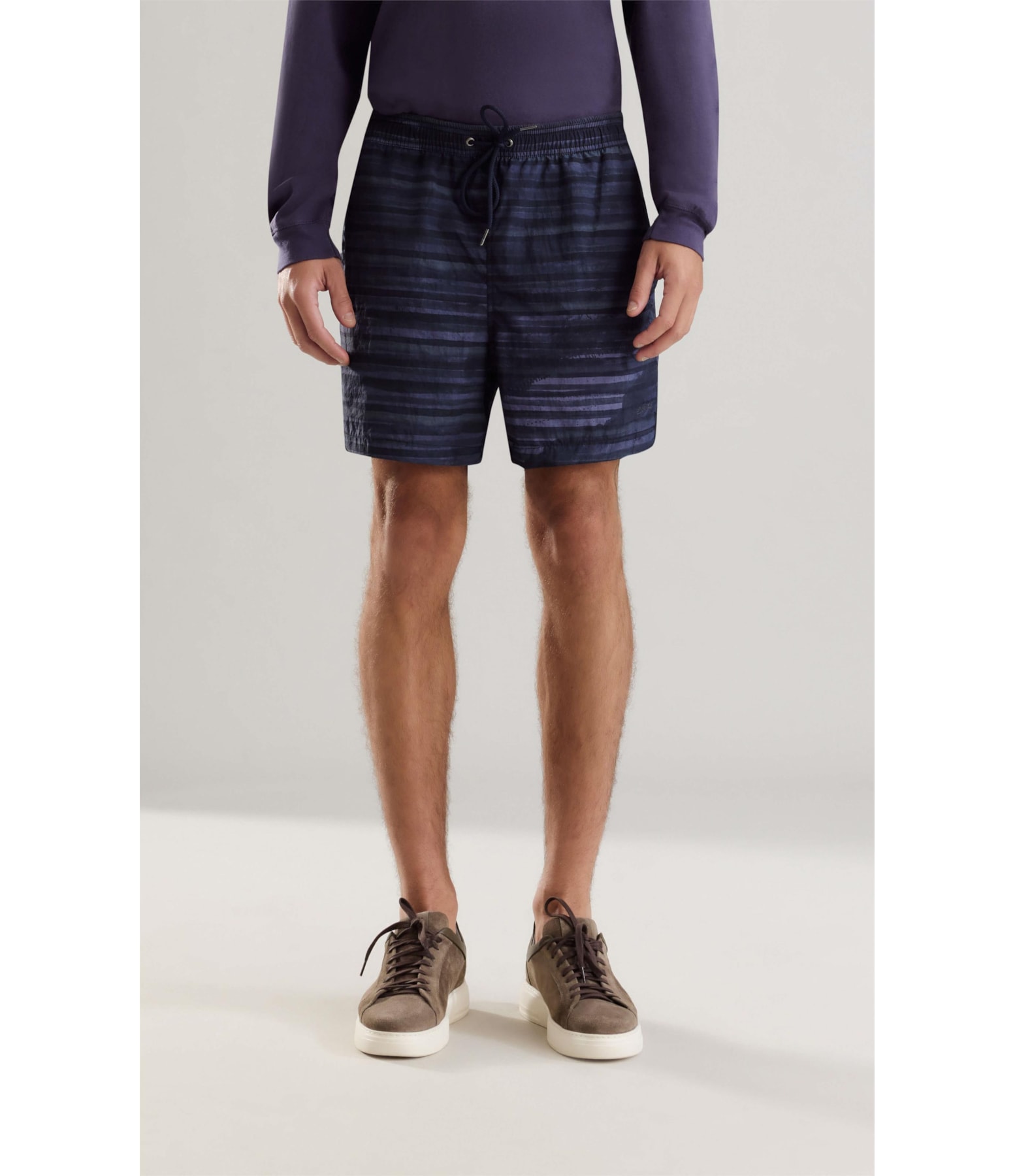 Beach Short Listrado Aquarela Biarritz Midnight Blue