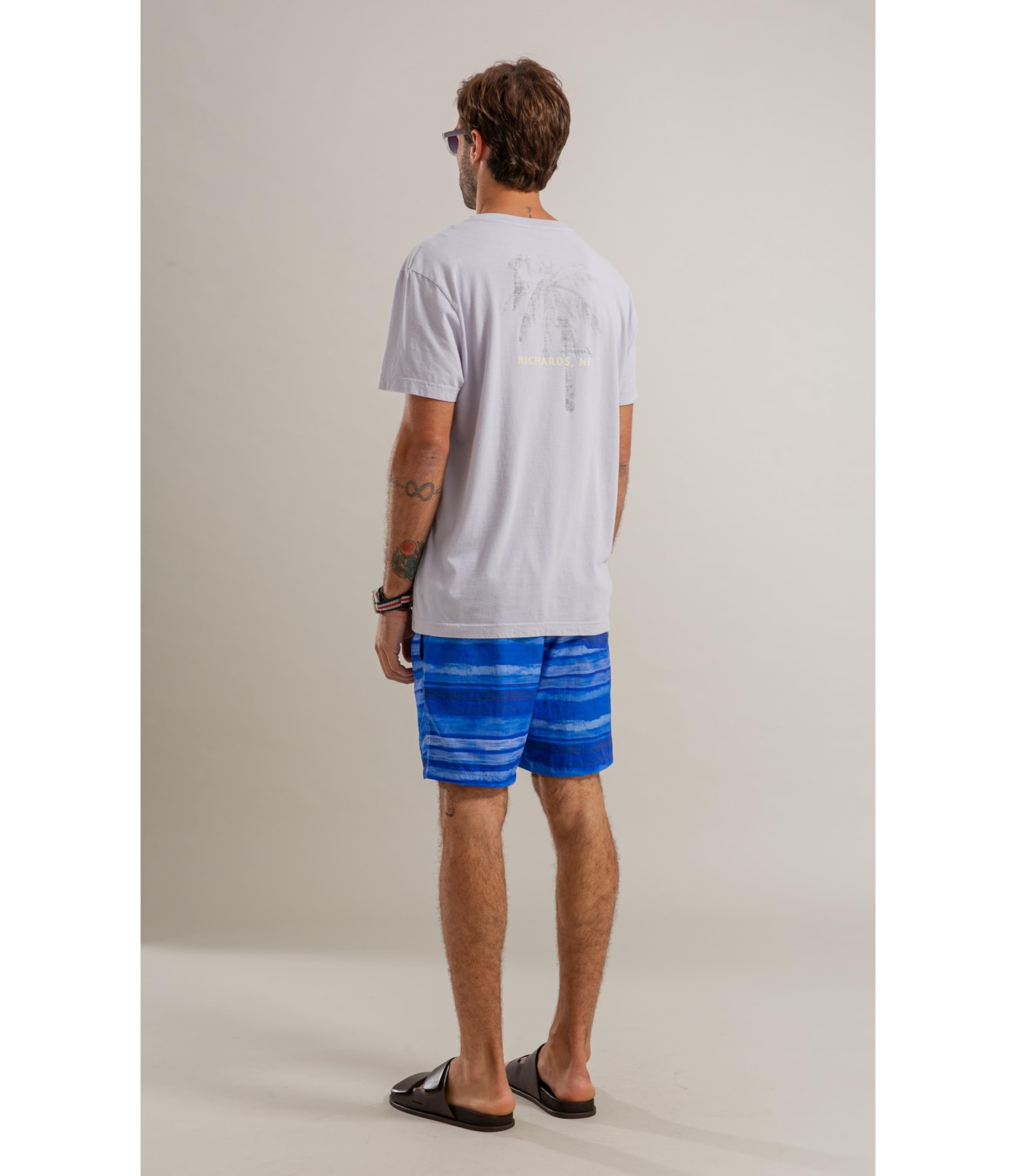 Beach Short Listrado Deepwell Biarritz Azul Bic