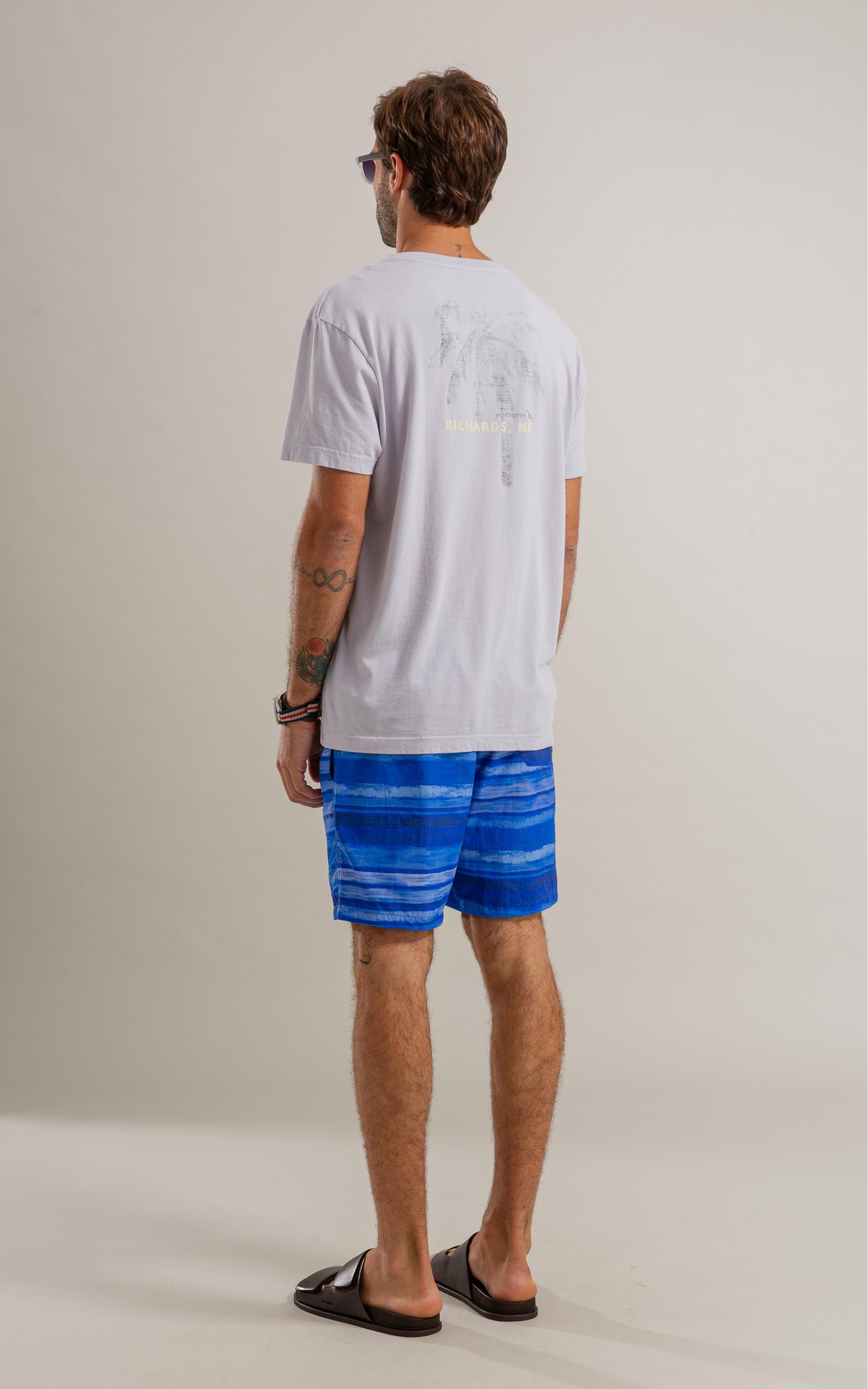 Beach Short Listrado Deepwell Biarritz Azul Bic