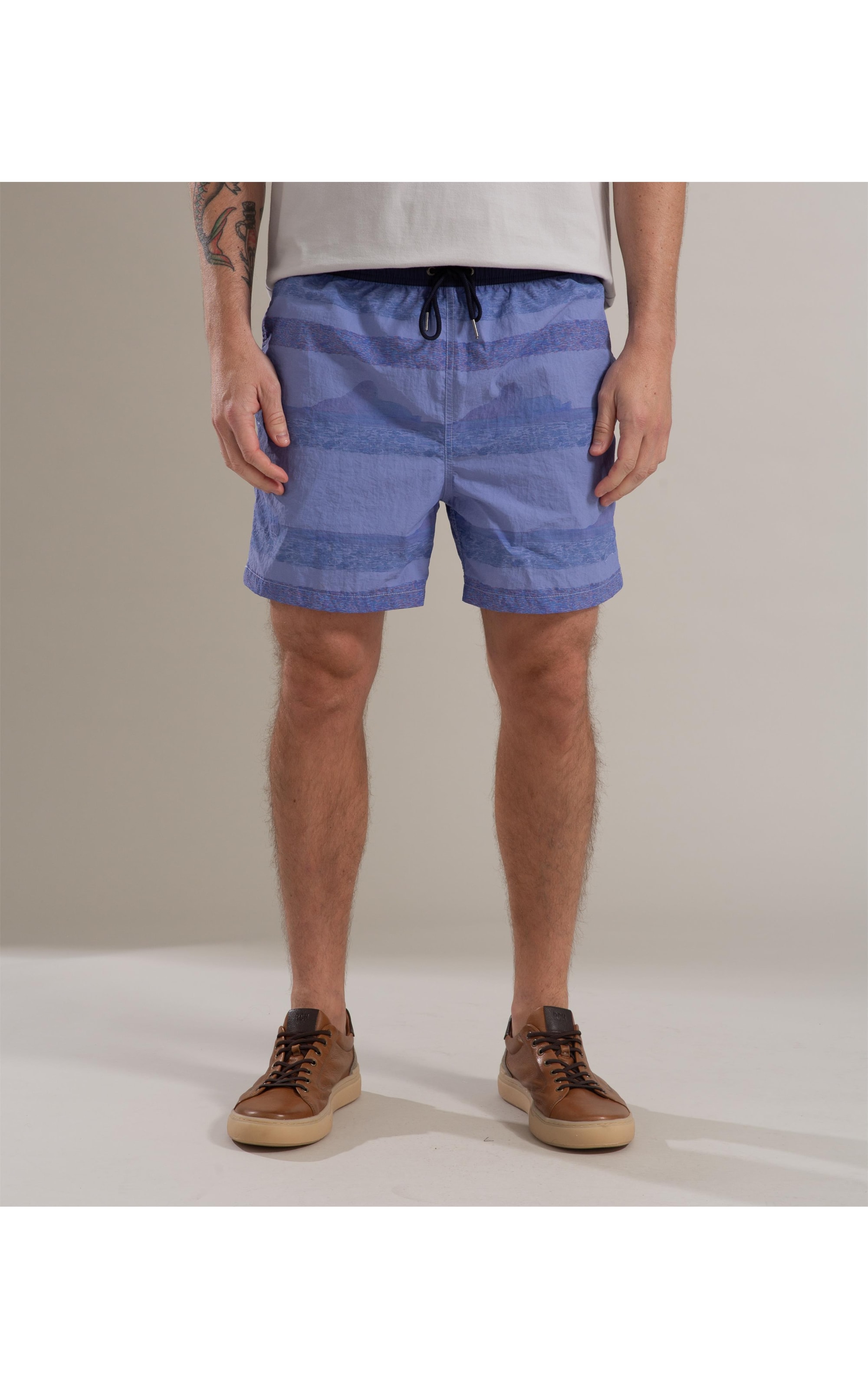 Beach Short Listrado Irmaos Regular Hortencia