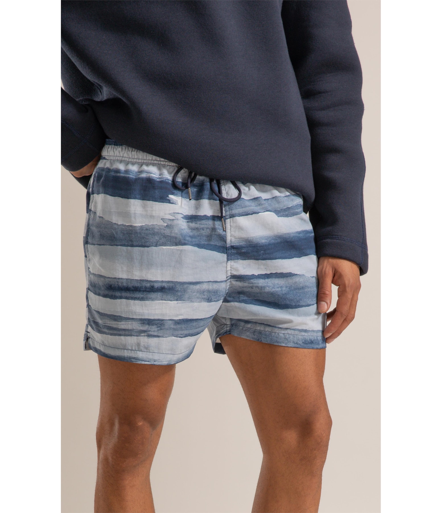Beach Short Listrado Lever Biarritz Dark Navy