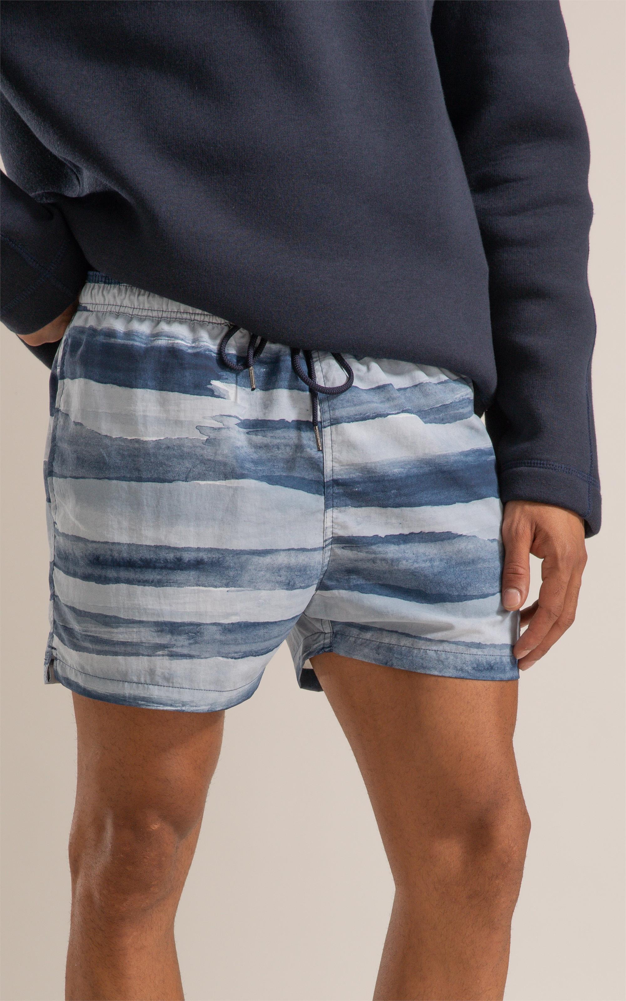 Beach Short Listrado Lever Biarritz Dark Navy