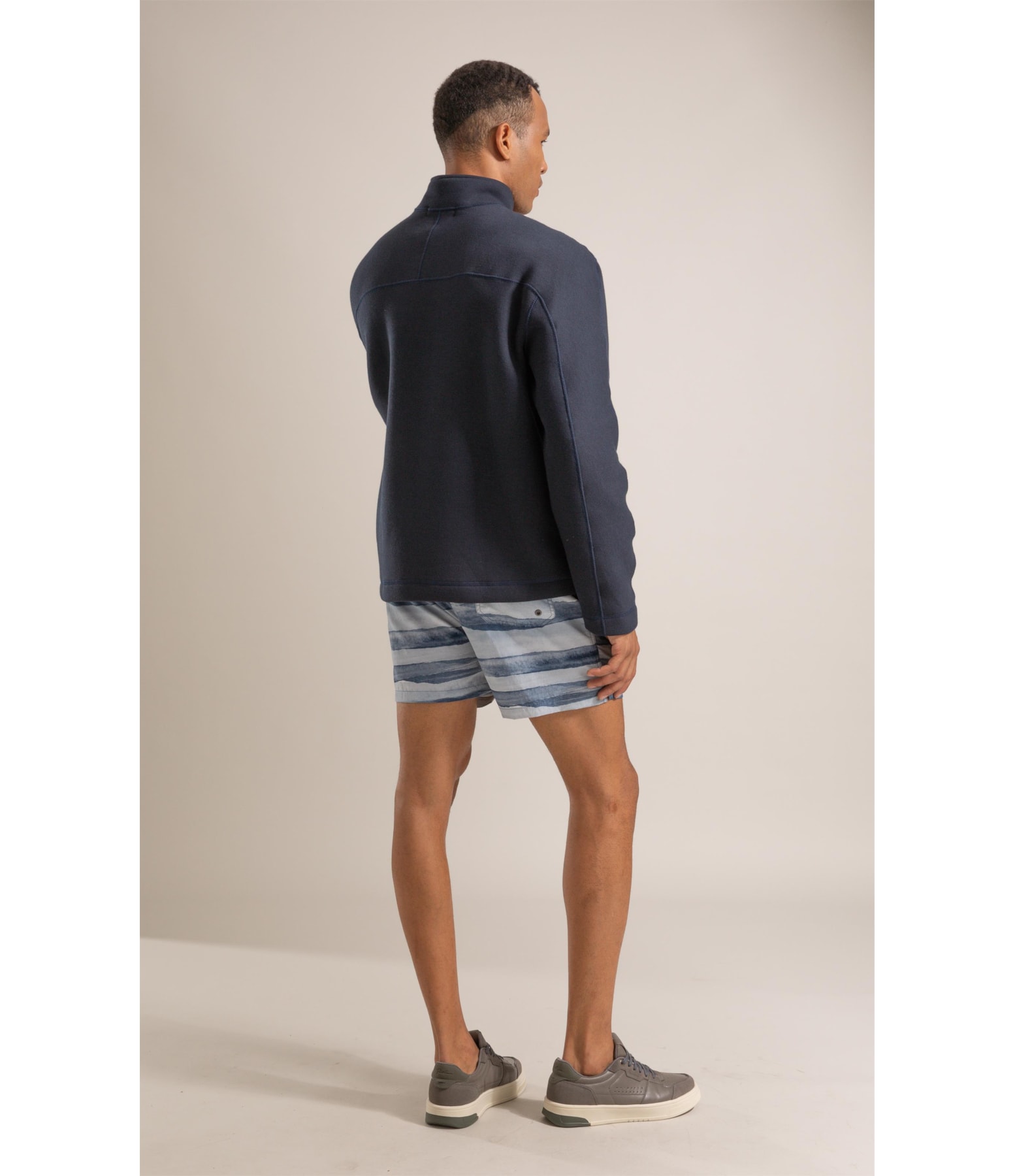 Beach Short Listrado Lever Biarritz Dark Navy
