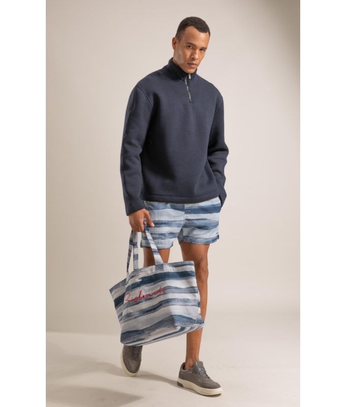 Beach Short Listrado Lever Biarritz Dark Navy